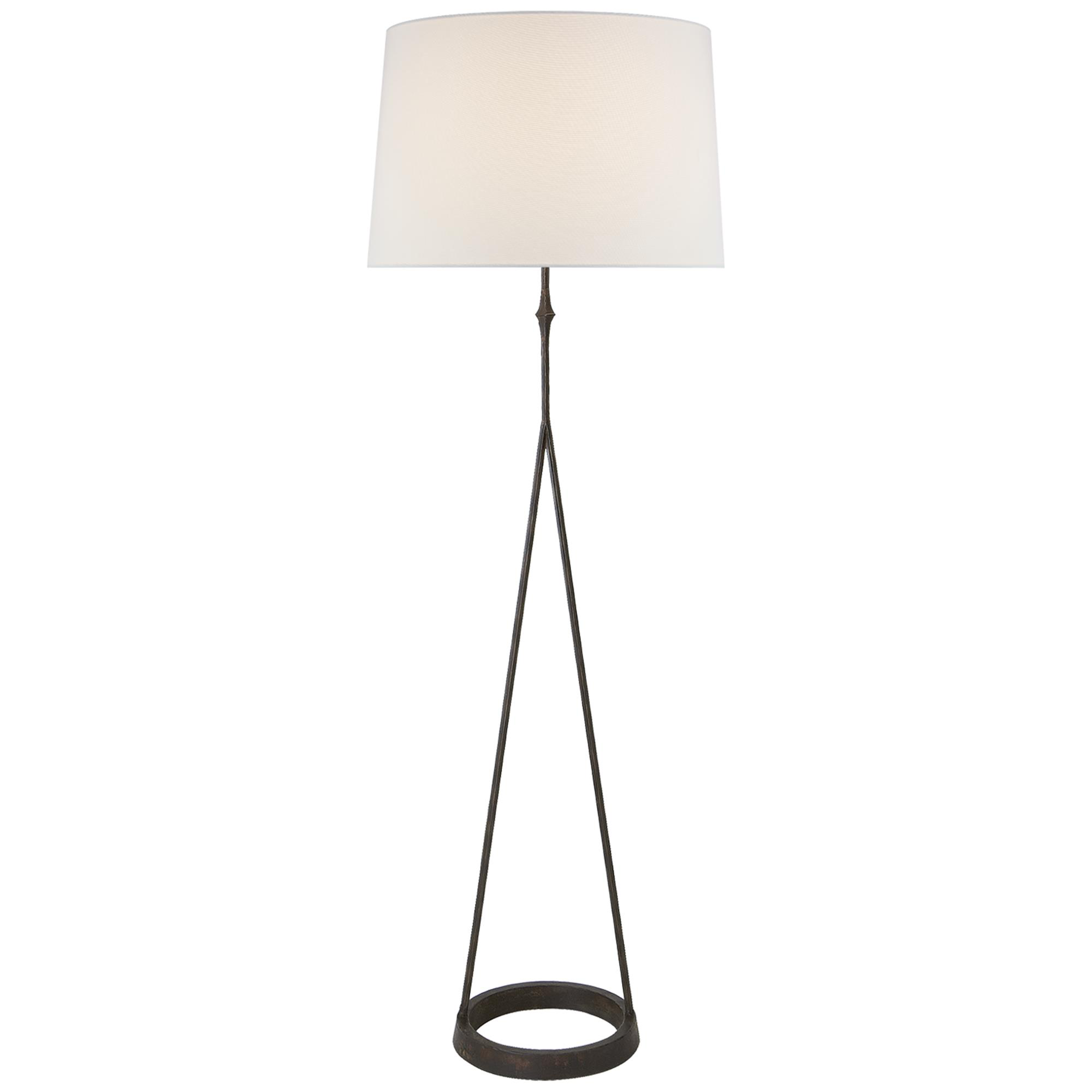 Shown in Aged Iron finish and Linen shade