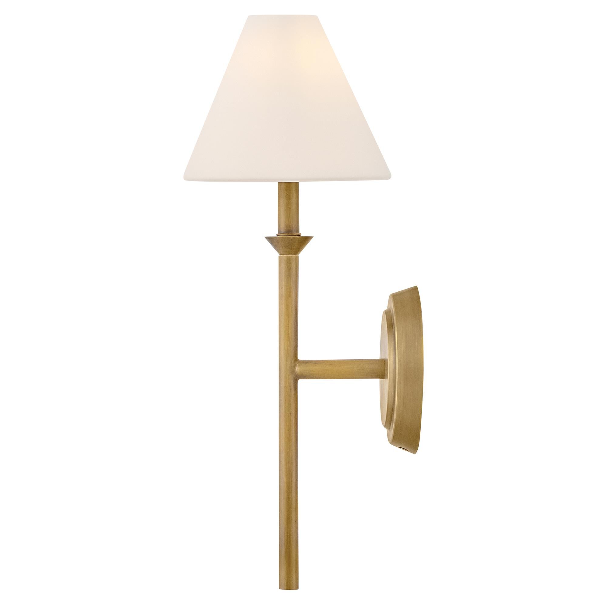 Shown in Heritage Brass finish and Etched Opal glass