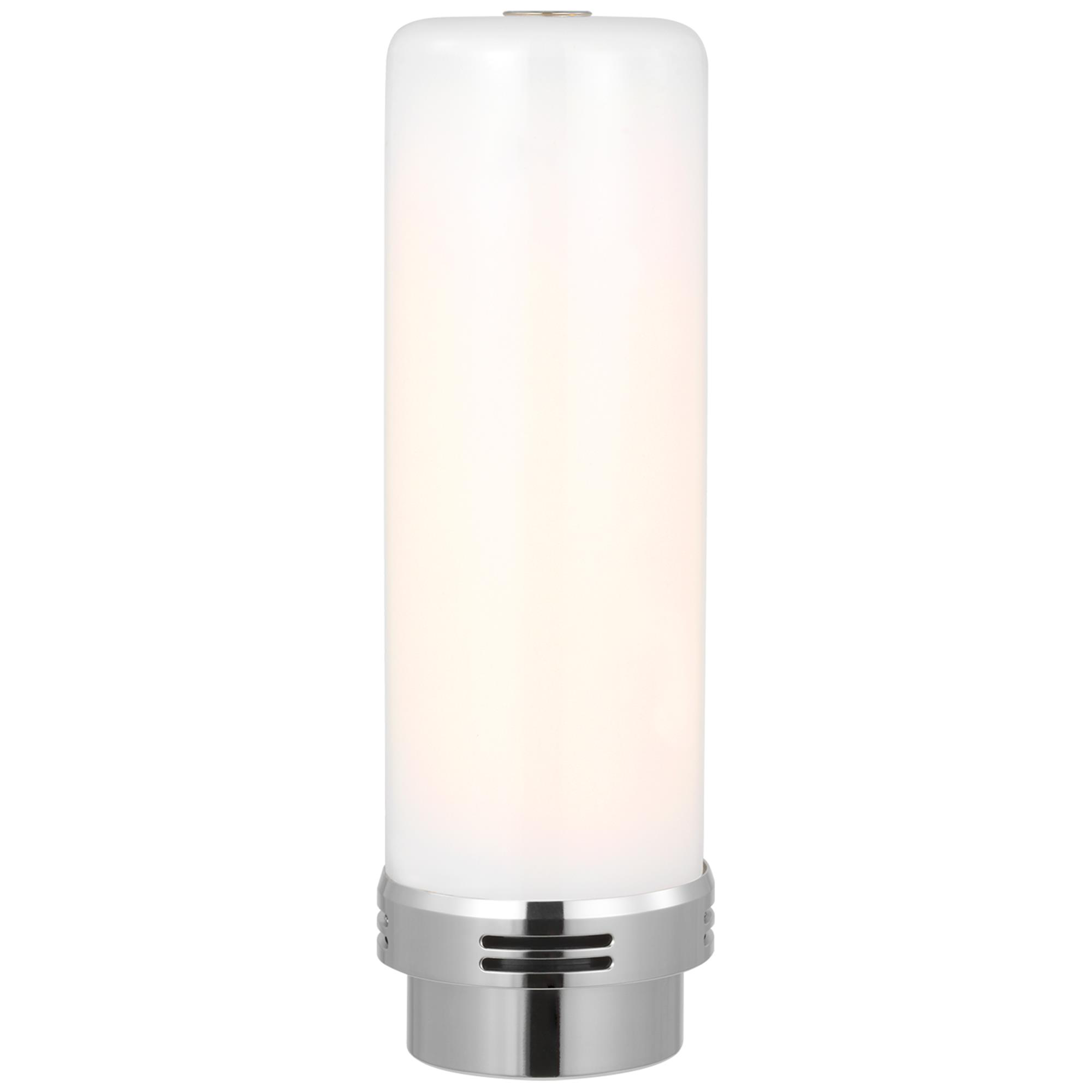Shown in Nickel With White Glass finish