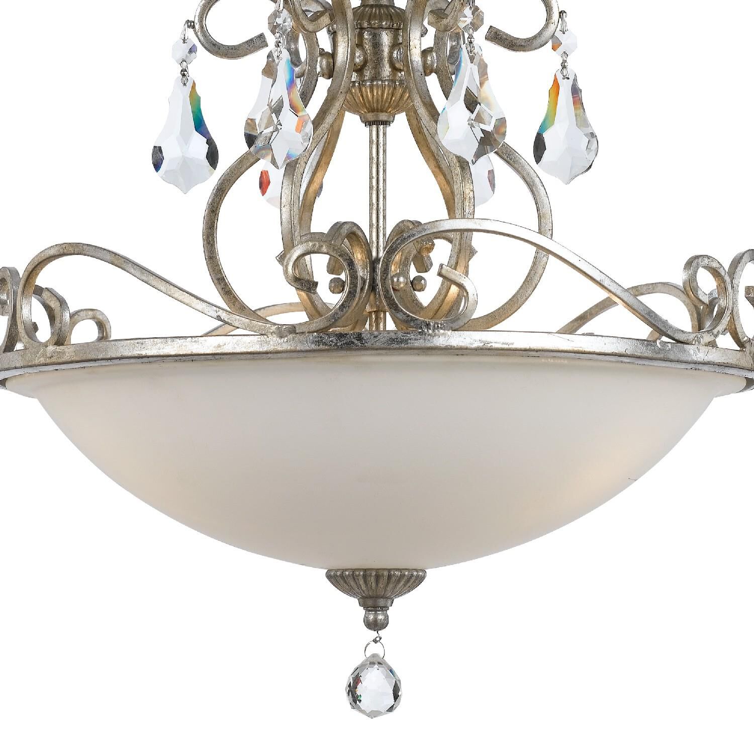 Ashton 16 Inch 3 Light Semi Flush Mount by Crystorama