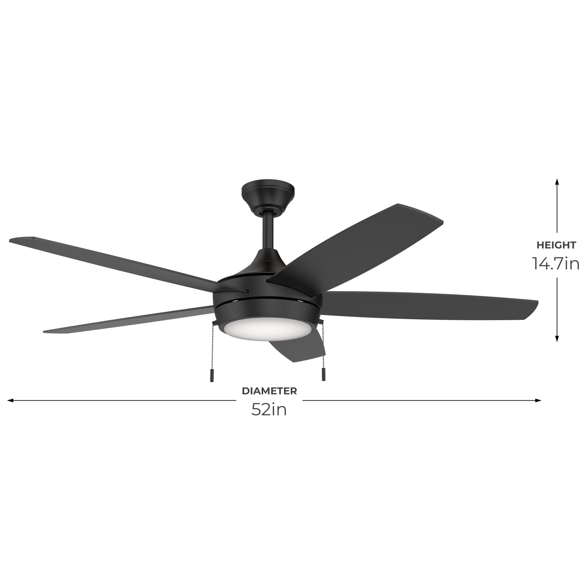 Nolyn 52 Inch Ceiling Fan with Light Kit by Progress Lighting