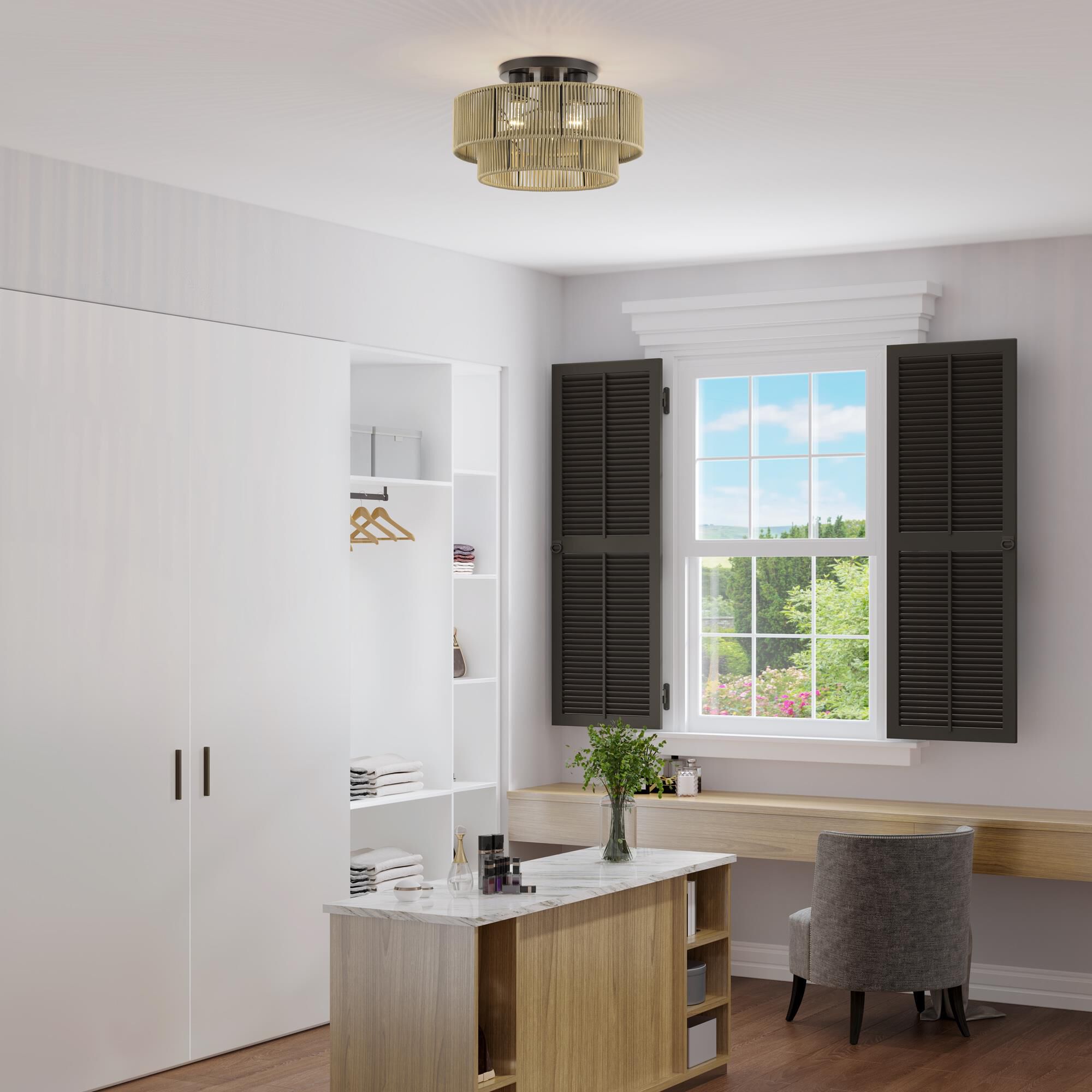 Acordia 15 Inch Semi Flush Mount by Livex Lighting