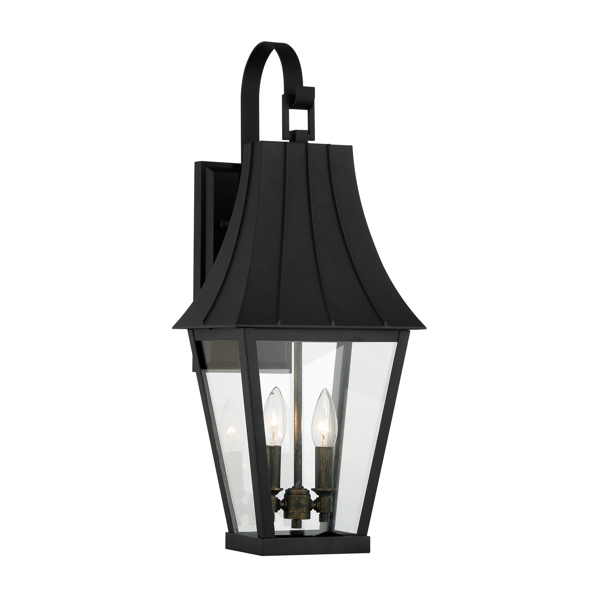 Shown in Sand Coal / Burnt Gold finish and Clear glass
