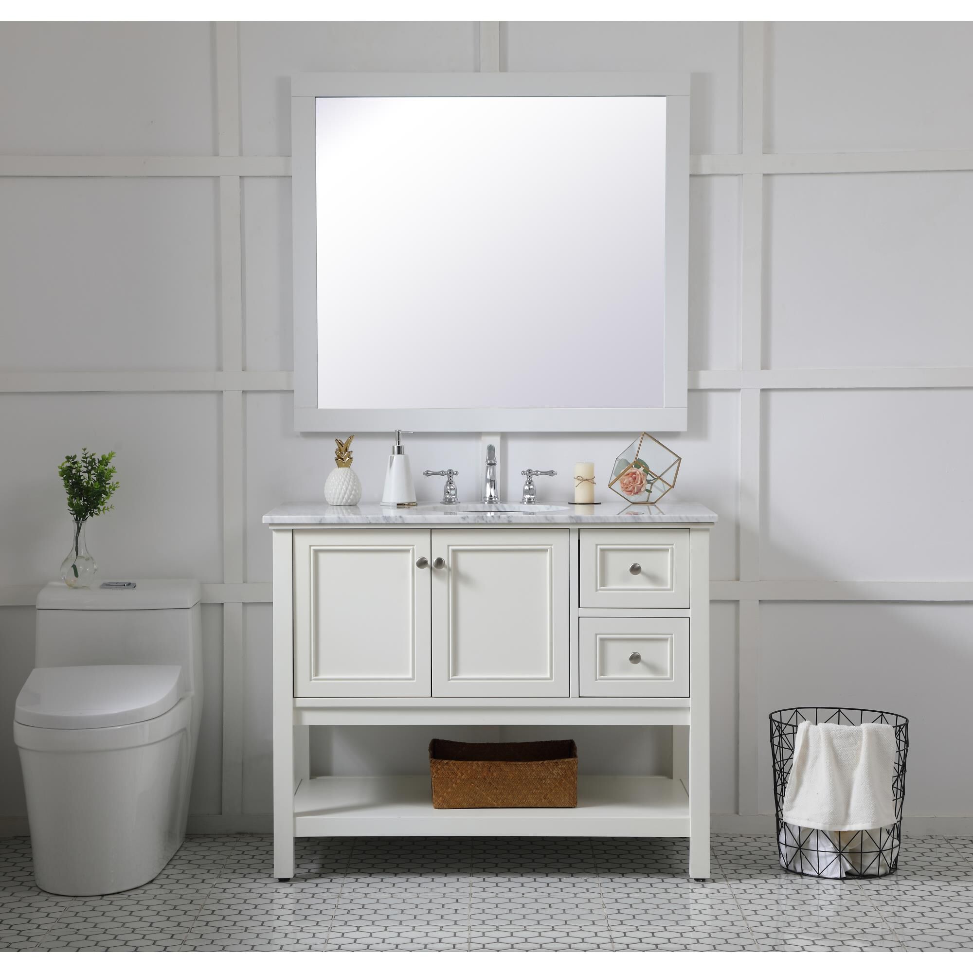 Shown in White finish