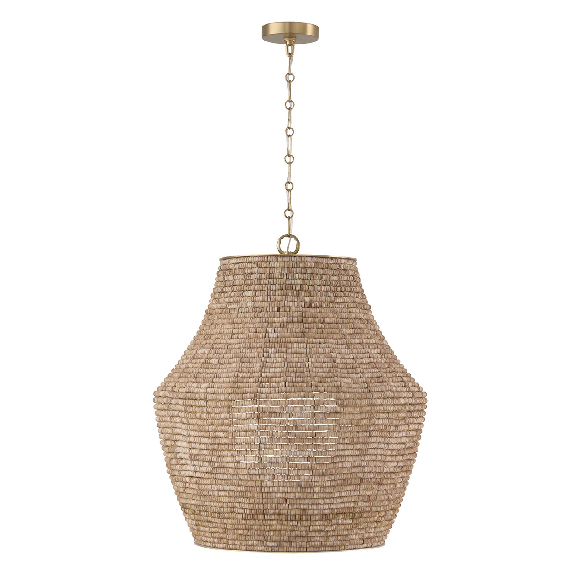 Shown in Light Fawn And Matte Brass finish and White  Globe glass