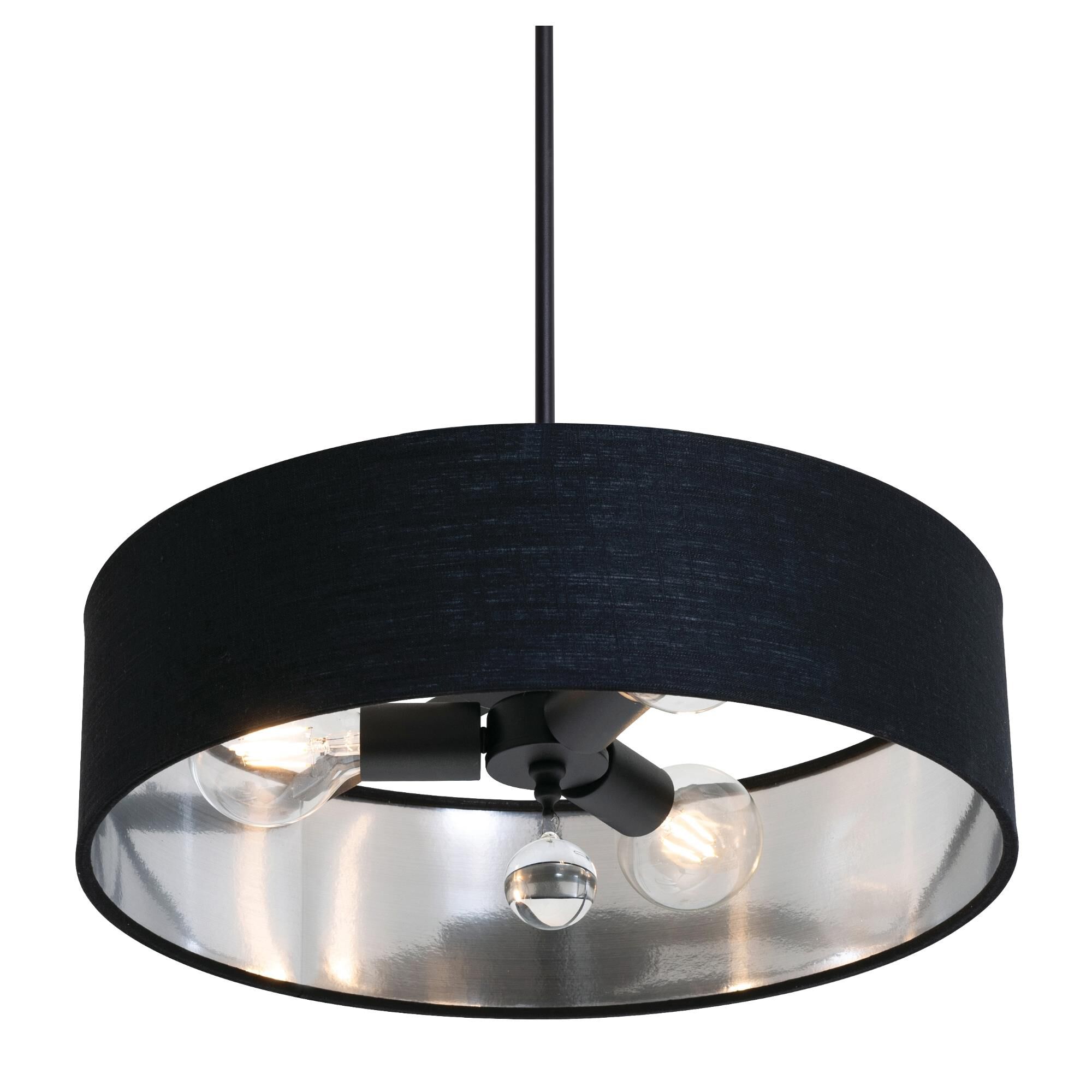 Shown in Black finish and Black/Silver shade