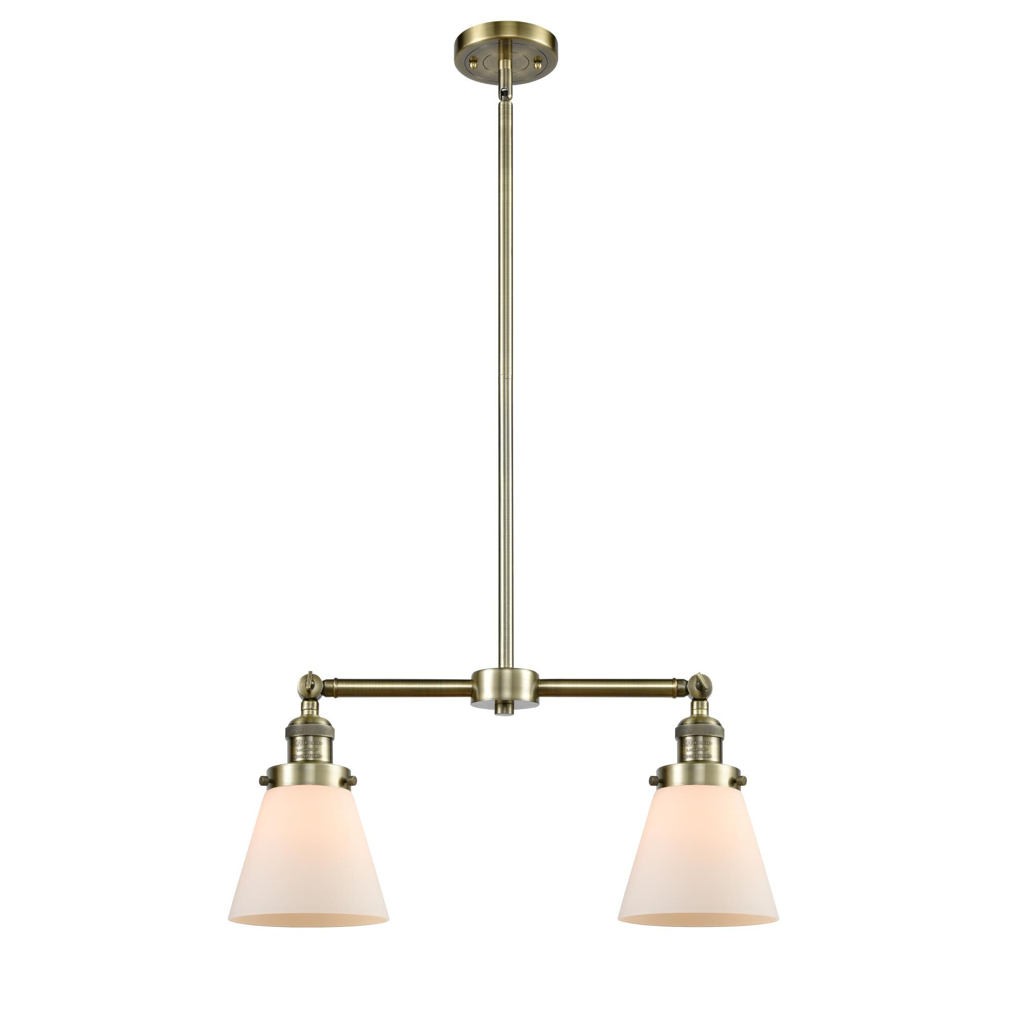 Bruno Marashlian Small Cone 21 Inch 2 Light Mini Chandelier by Innovations Lighting