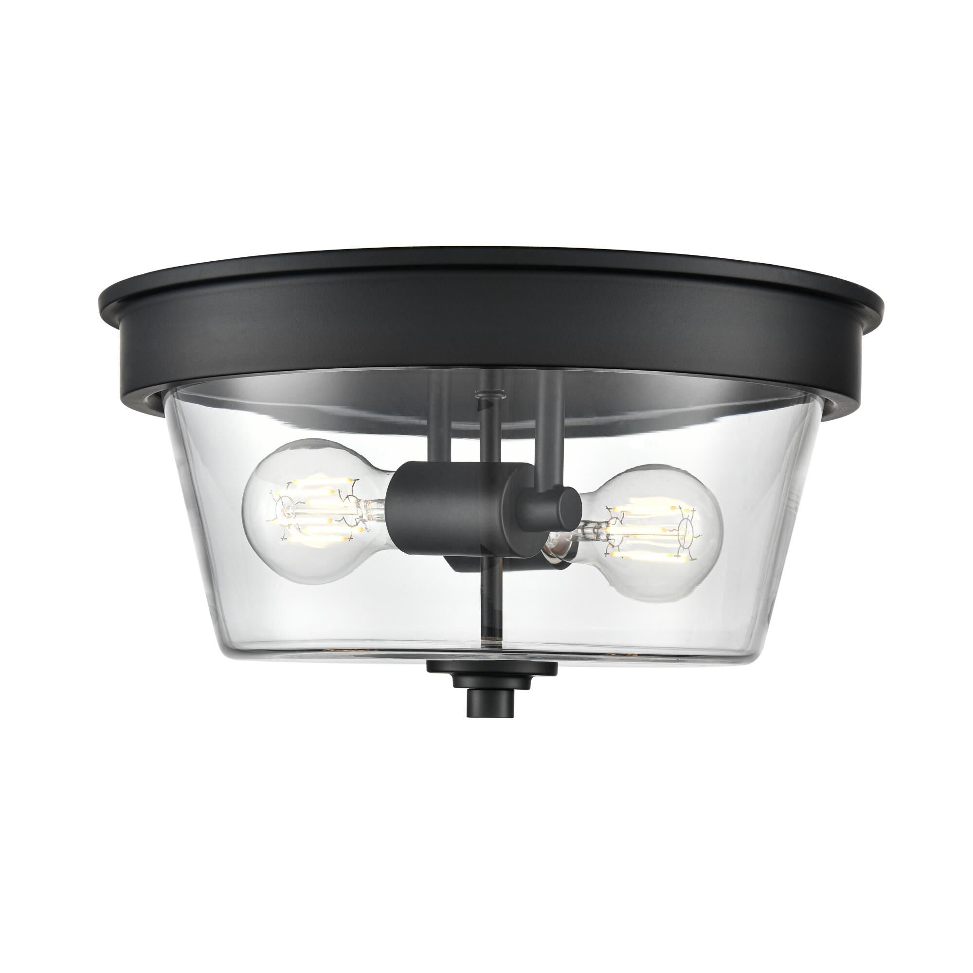 Shown in Matte Black finish and Clear glass