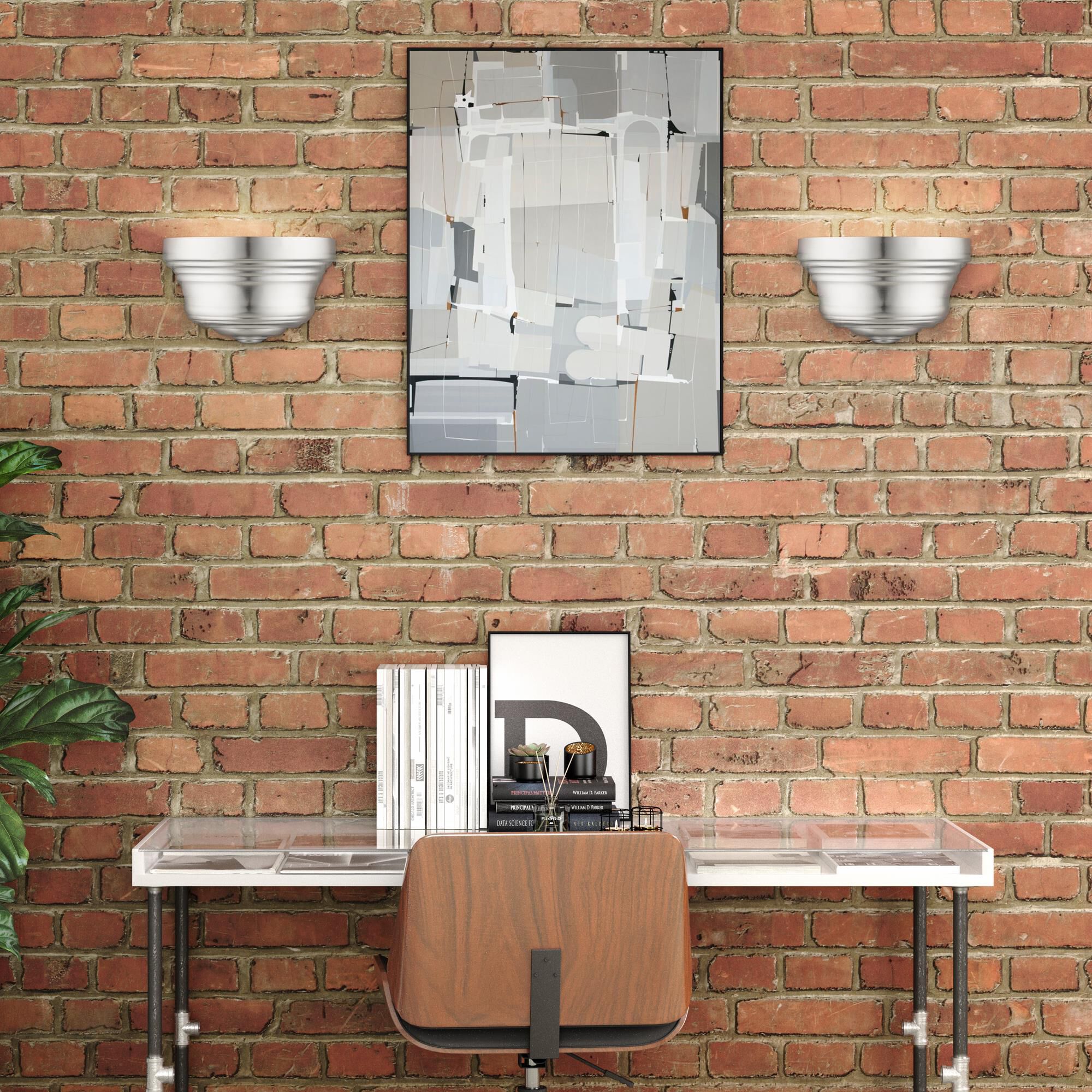 Shown in Brushed Nickel finish and Brushed Nickel Steel With Gold Finish Inside shade