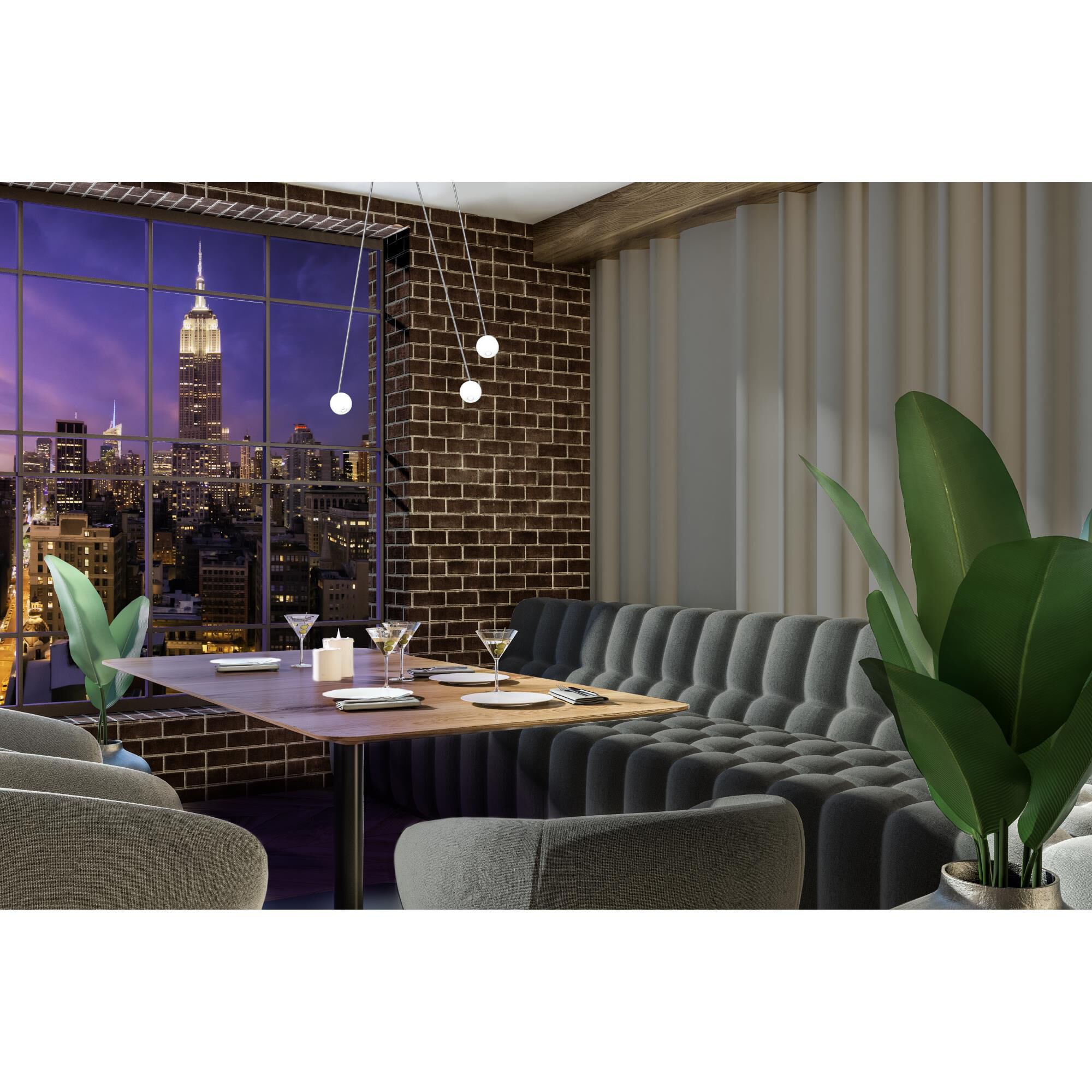 Europa 25 Inch LED Linear Suspension Light by Kuzco Lighting