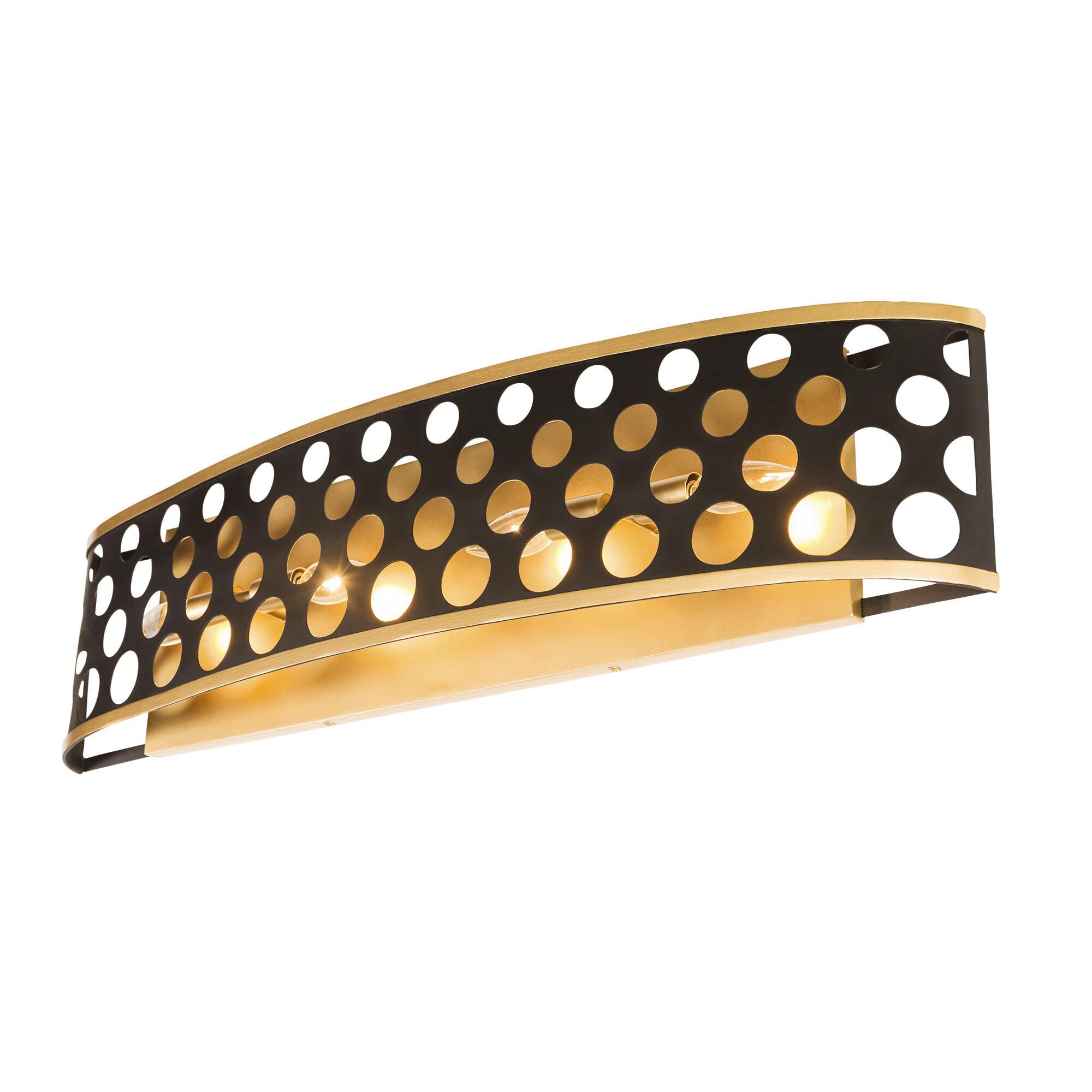 Shown in Gold finish and Matte Black - French Gold shade