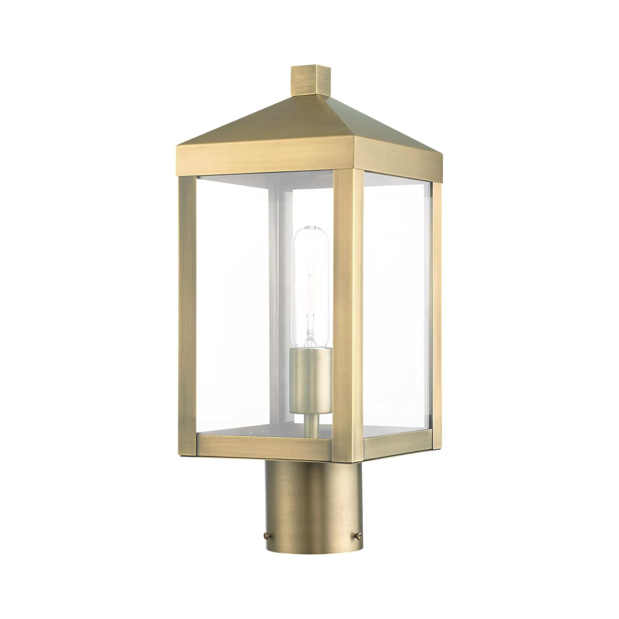 Shown in Antique Brass Cluster finish and Clear glass and Clear Glass shade
