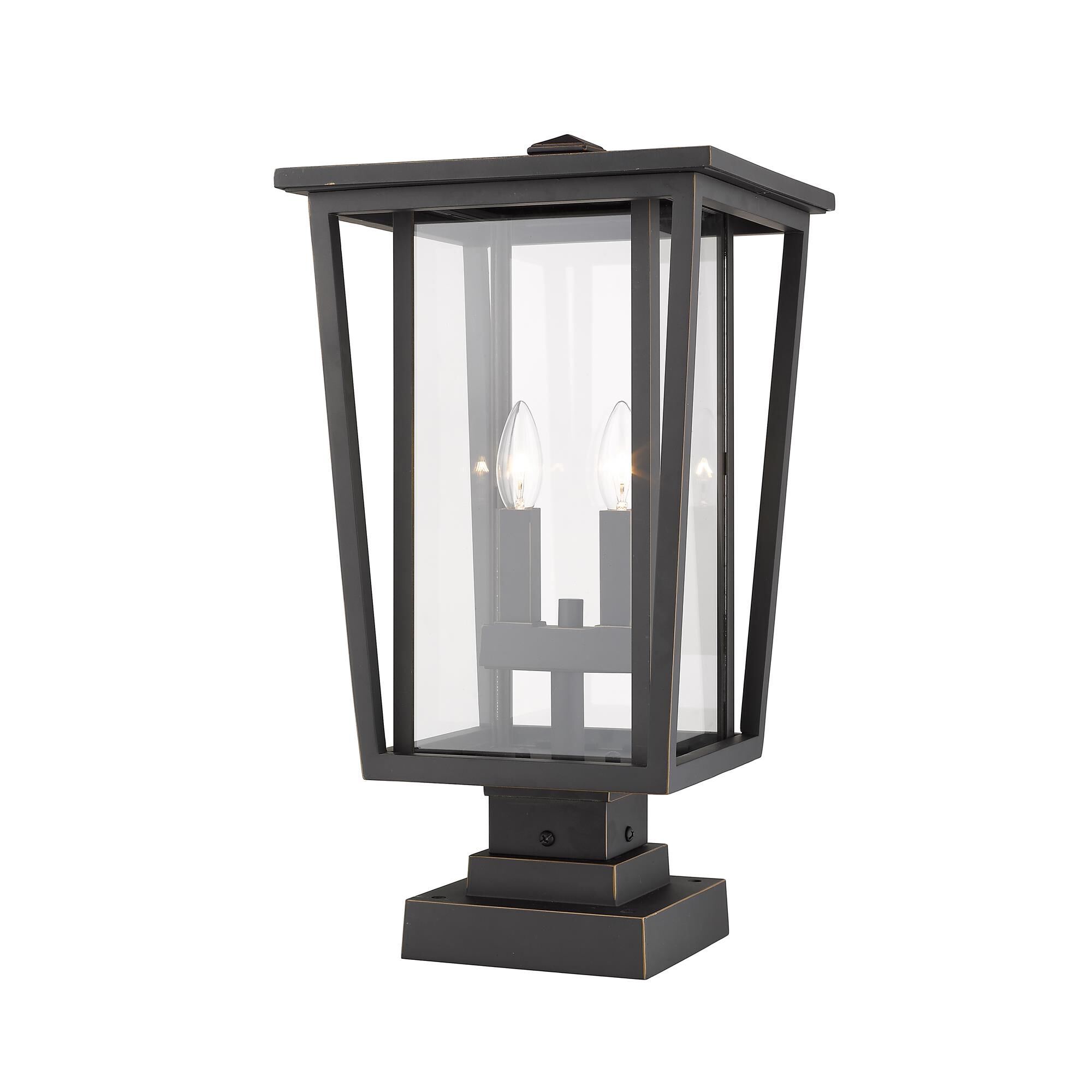 Seoul 20 Inch Tall 2 Light Outdoor Pier Lamp by Z-Lite