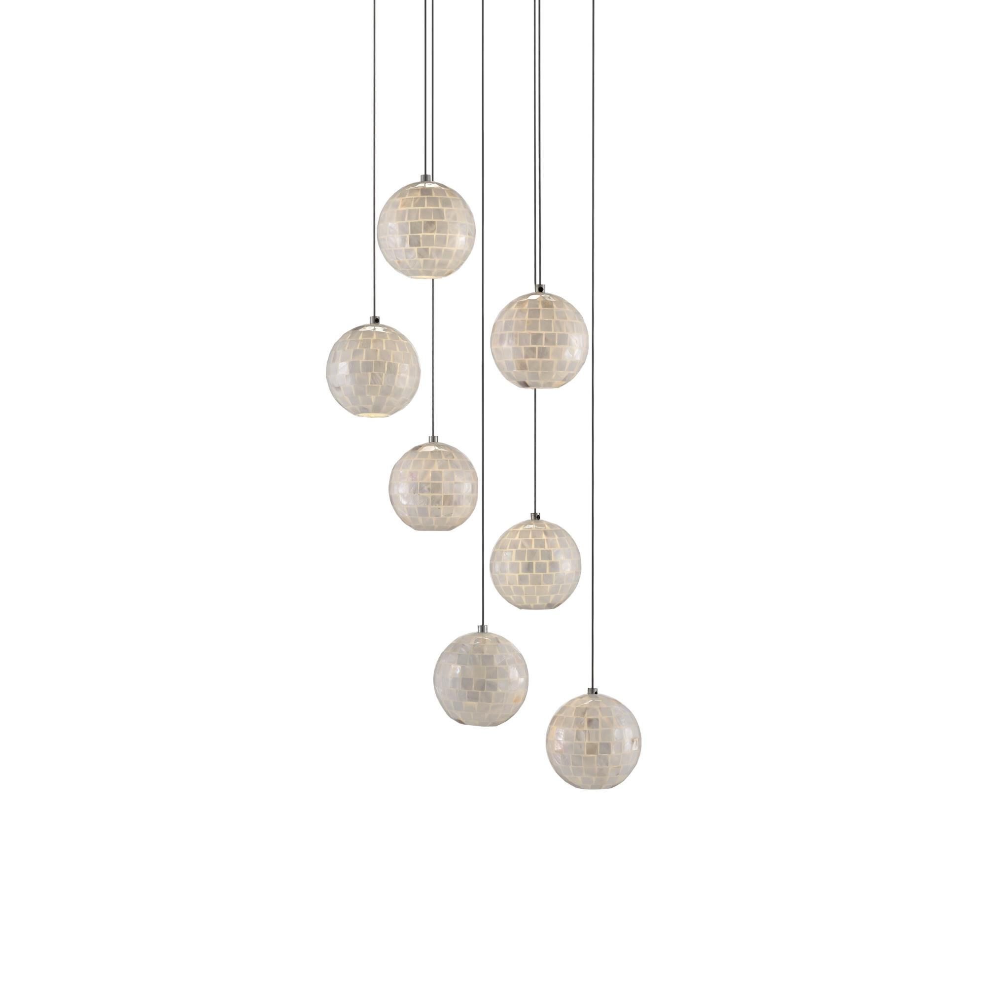 Shown in Painted Silver - Pearl finish and Metal - Mother Of Pearl shade