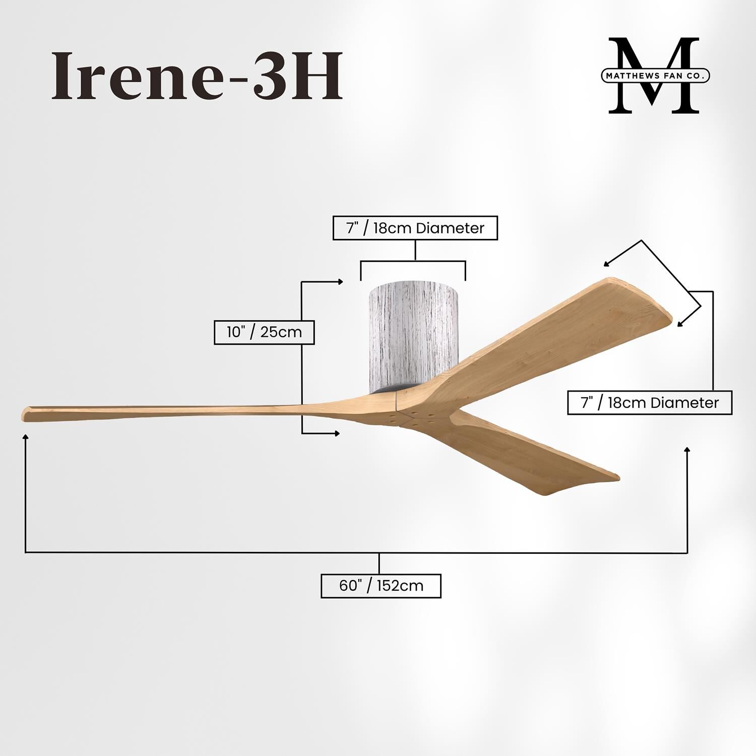 Irene 60 Inch Flush Mount Fan by Matthews Fan Company