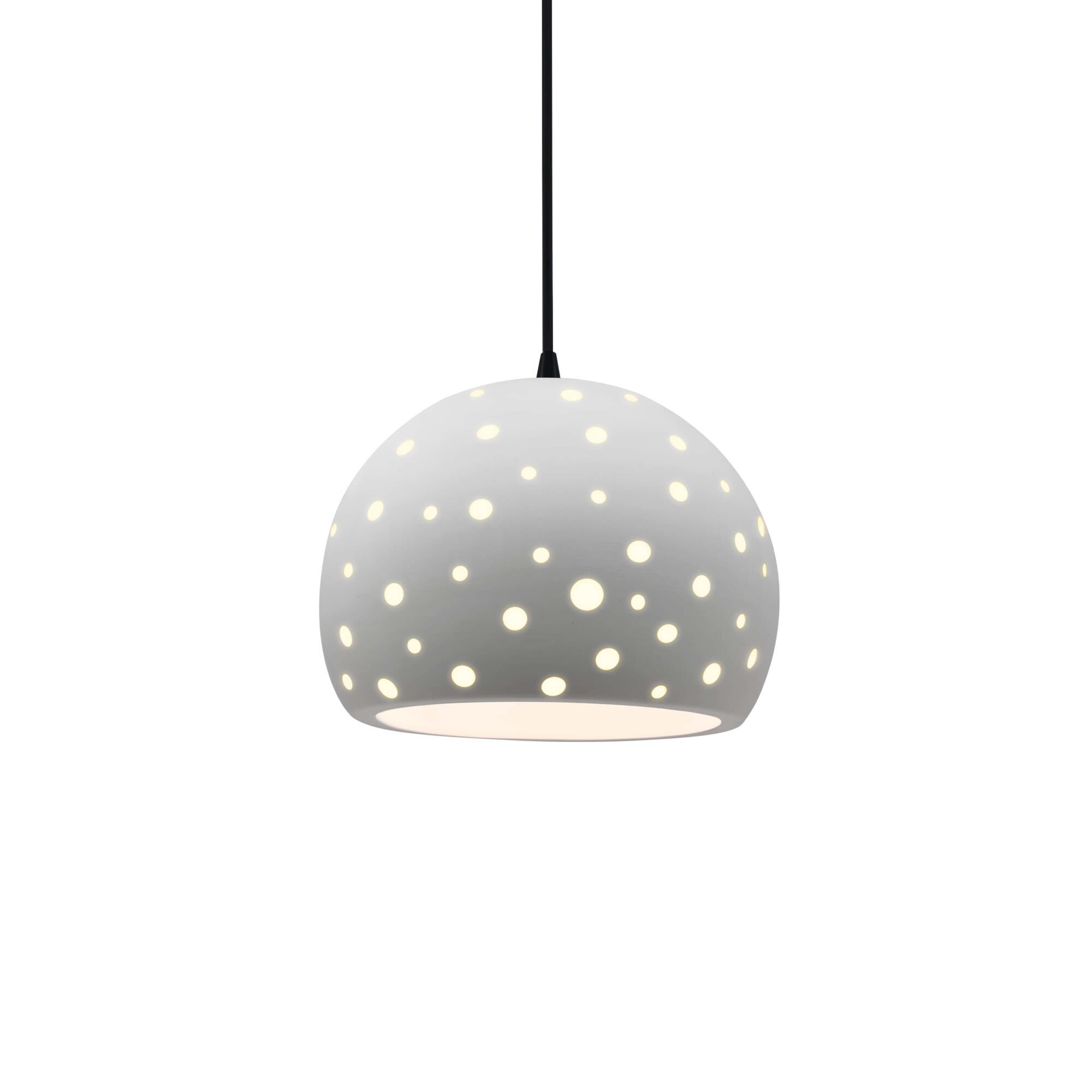 Perforated Globe 7 Inch Mini Pendant by Justice Design Group