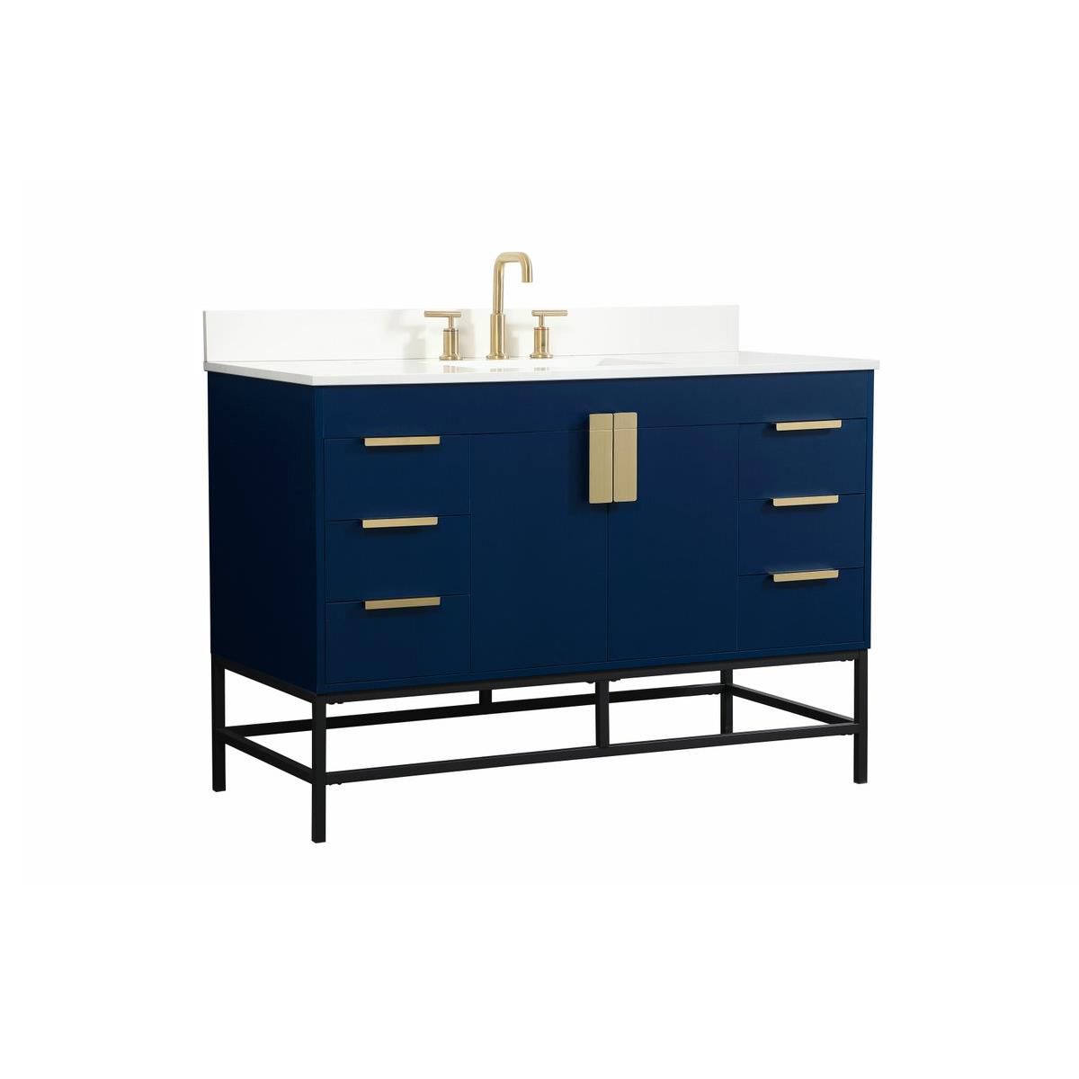Shown in Blue finish and With Backsplash accent