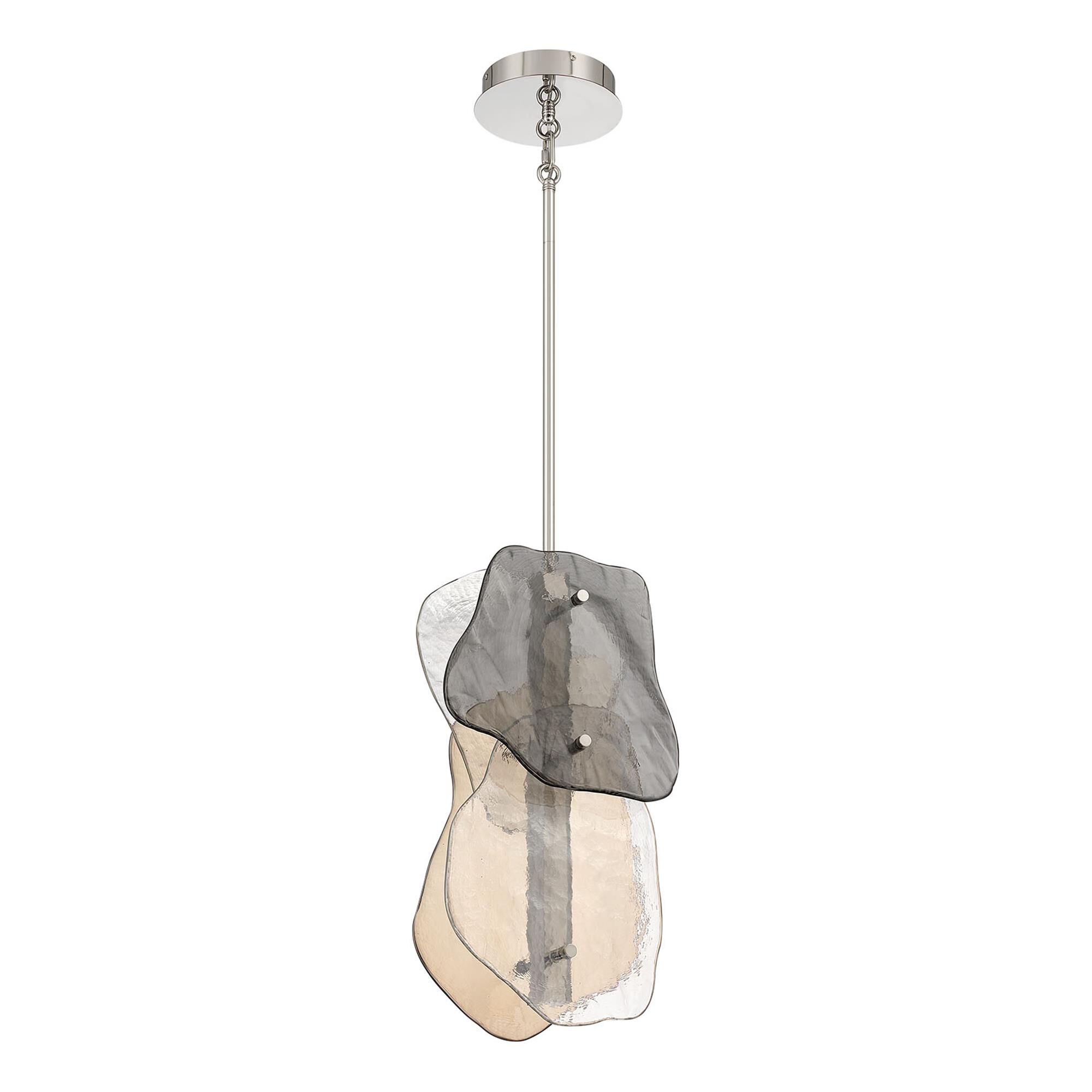 Shown in Polished Nickel finish and Mixed glass