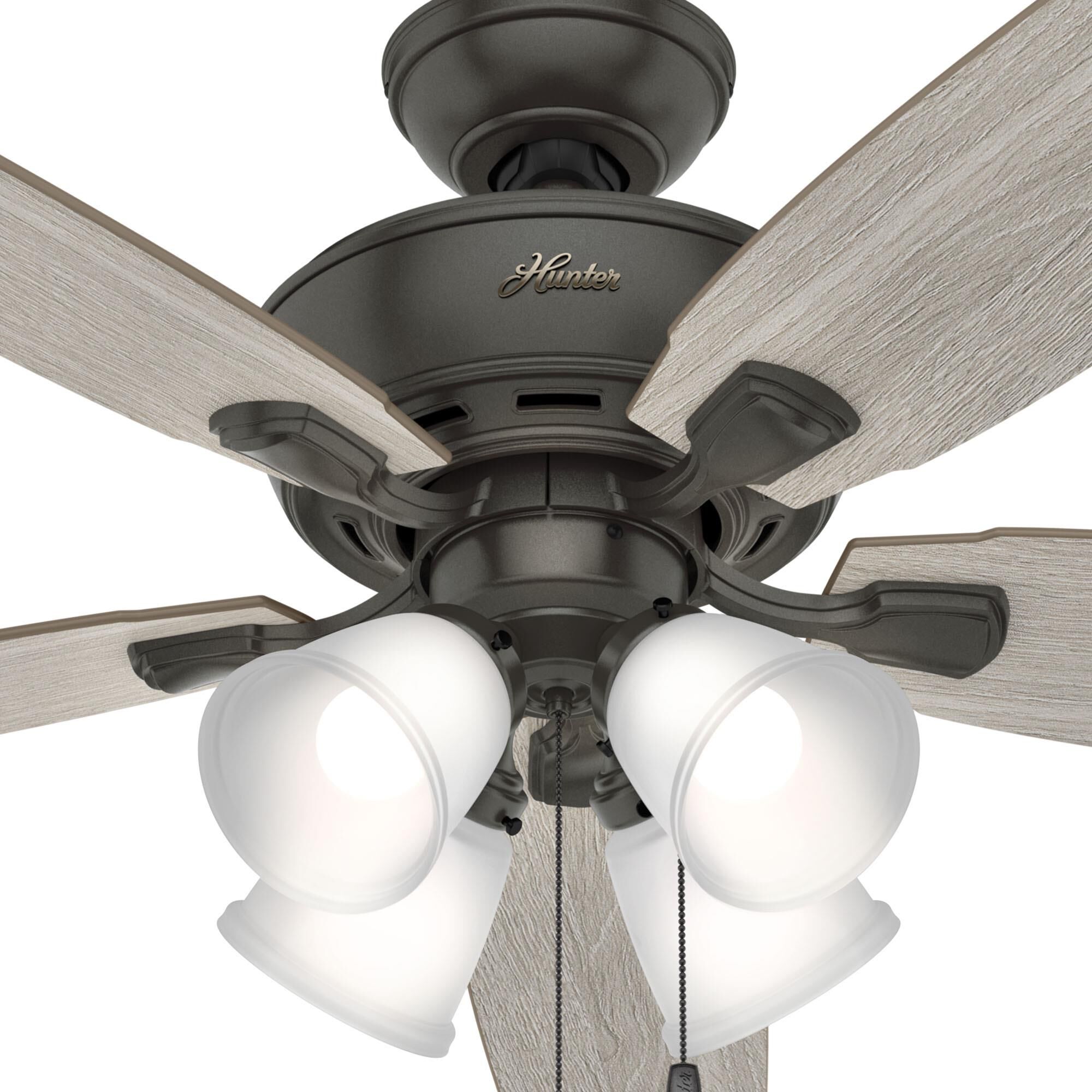 Amberlin 52 Inch Ceiling Fan with Light Kit by Hunter Fan