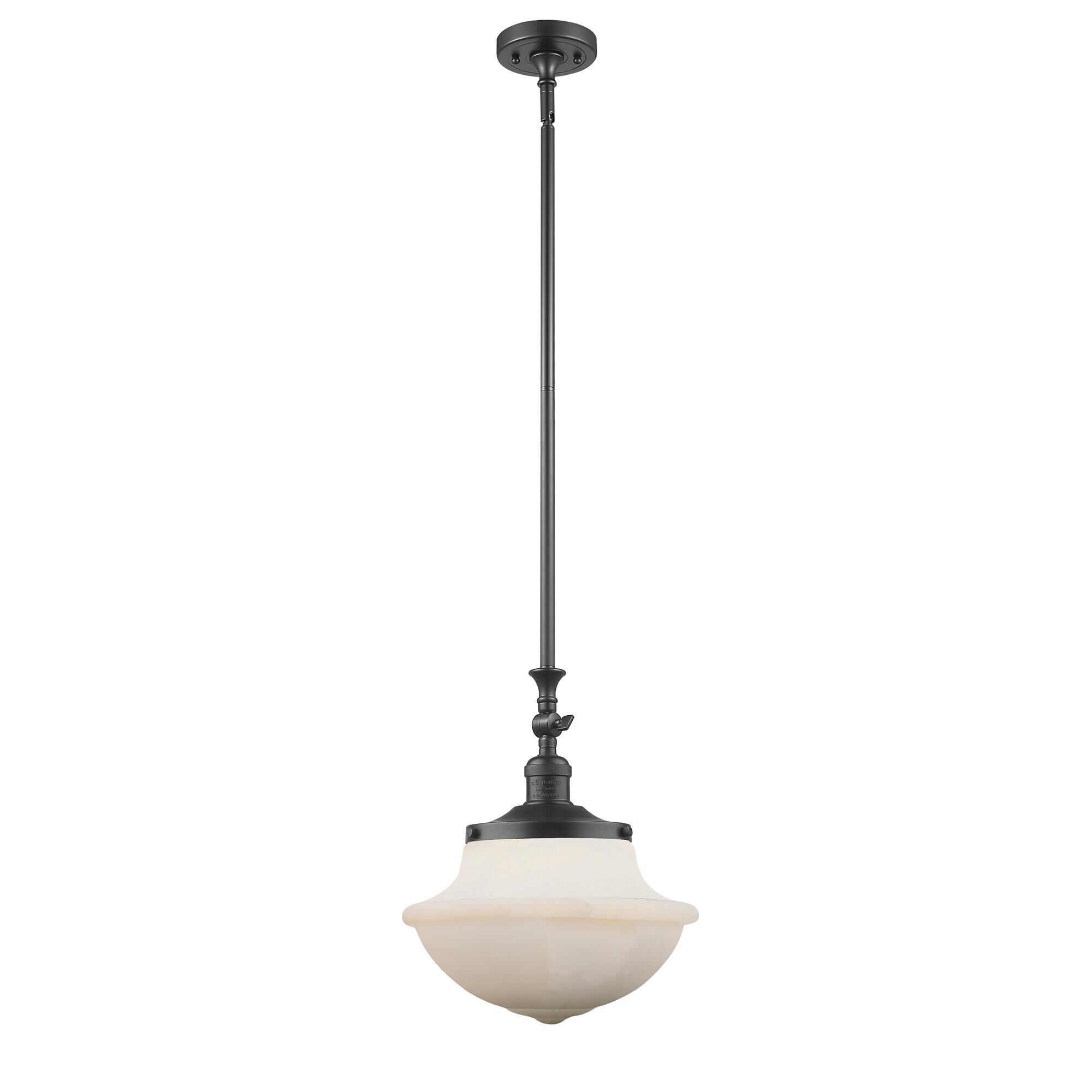 Shown in Oil Rubbed Bronze finish and Matte White glass