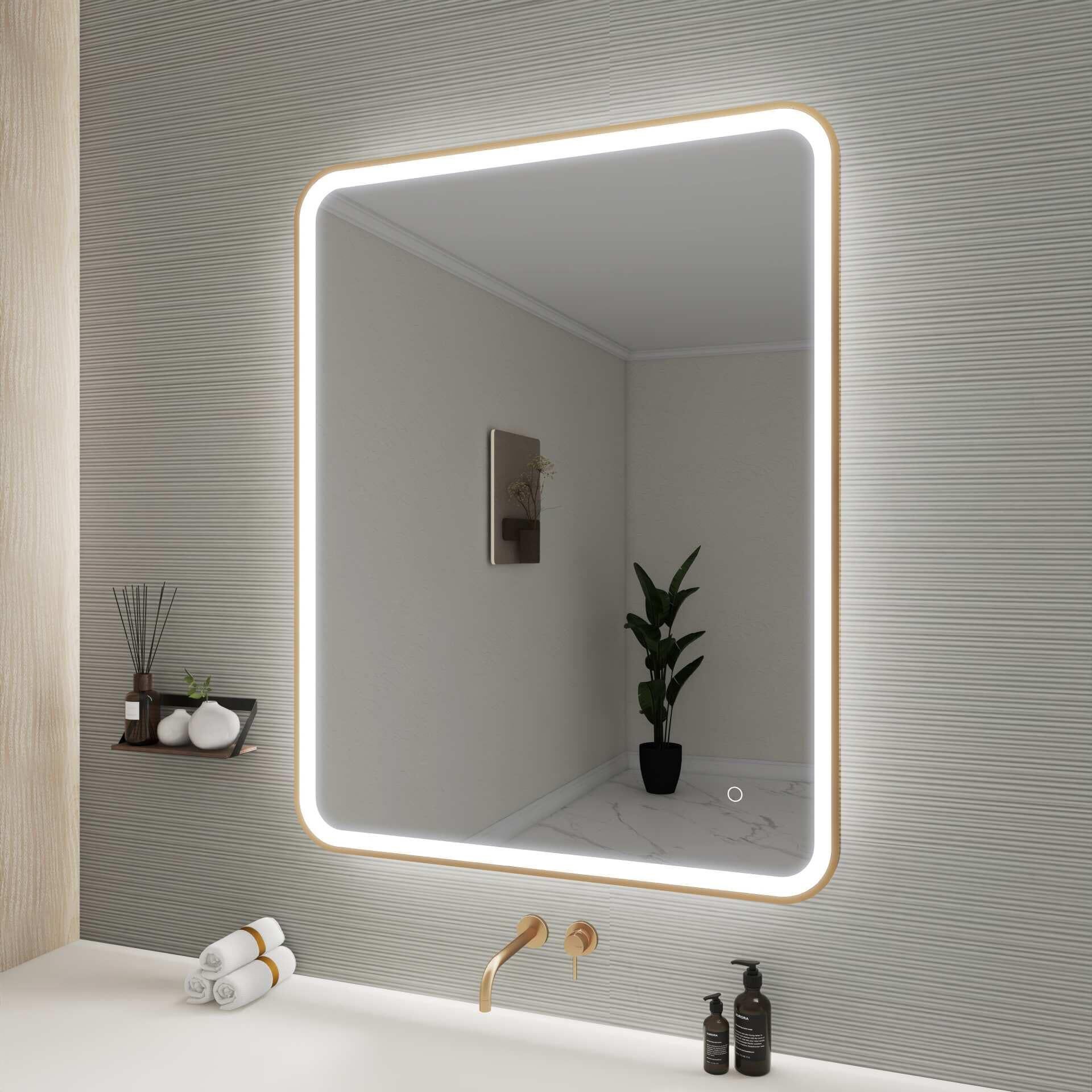 Harmoni 42 Inch Round LED Lighted Mirror by Elegant Decor