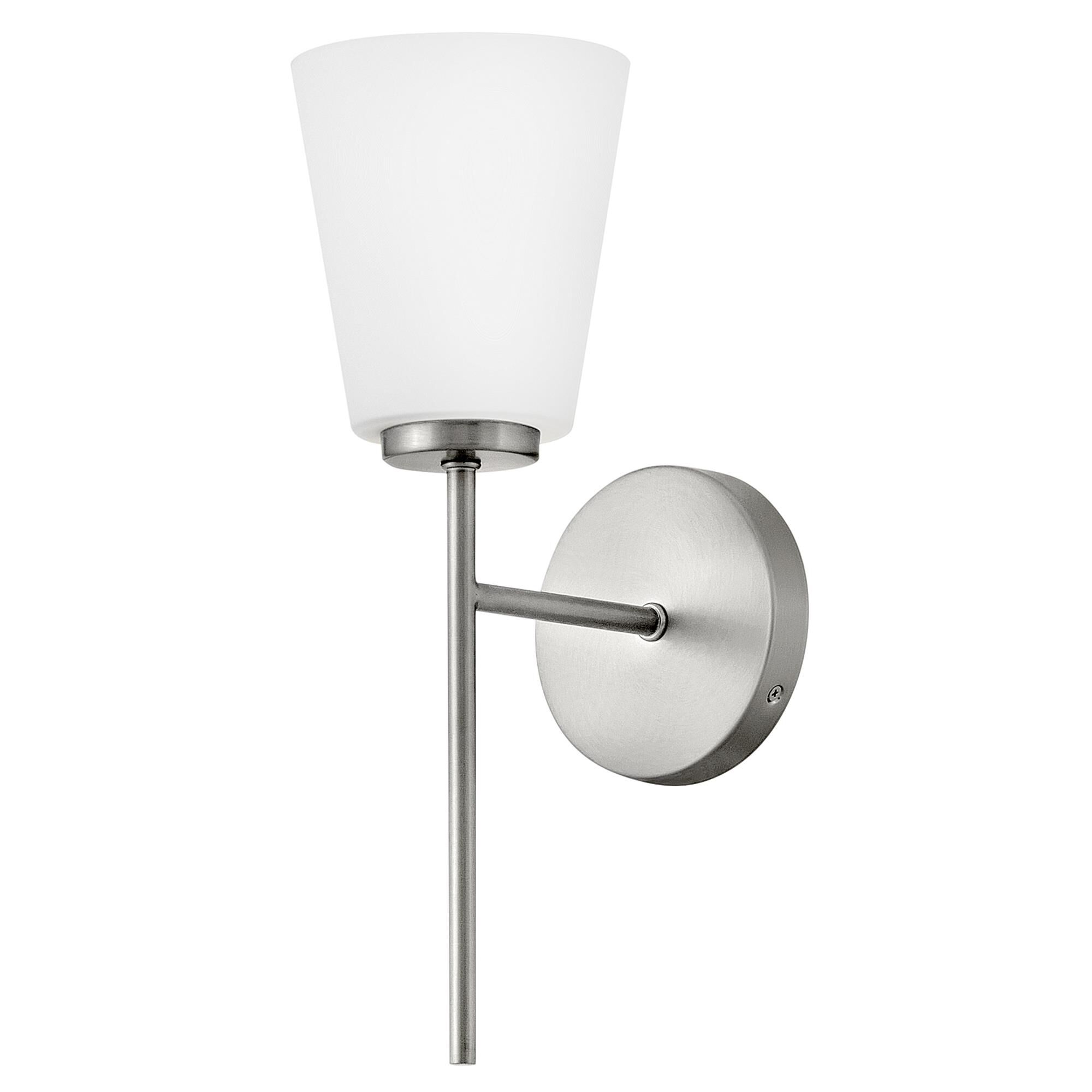 Shown in Brushed Nickel finish and Etched Opal glass