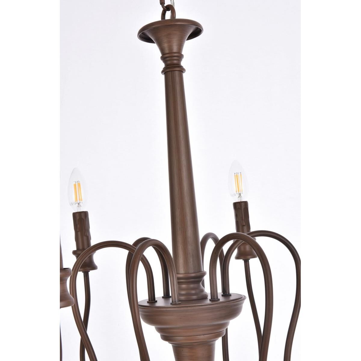 Flynx 26 Inch 6 Light Chandelier by Elegant Lighting