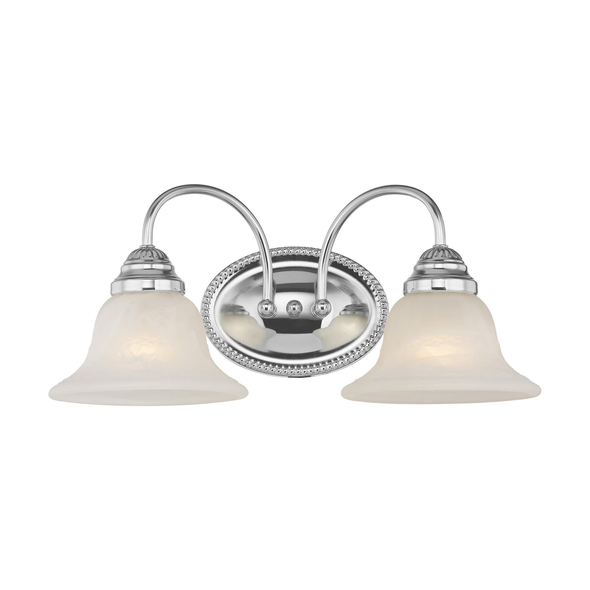 Shown in Chrome finish and White Alabaster glass
