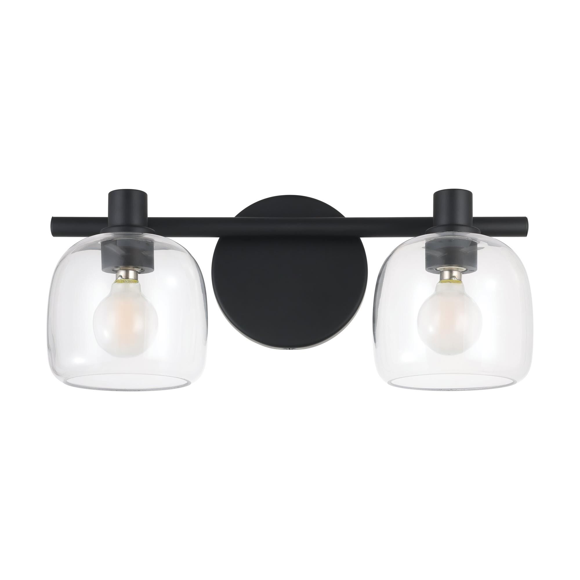 Shown in Matte Black finish and Clear glass