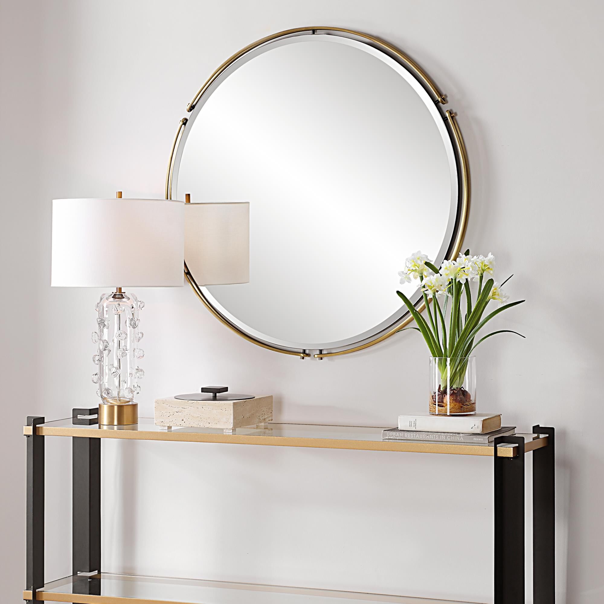 John Kowalski Wesley 38 Inch Wall Mirror by Uttermost
