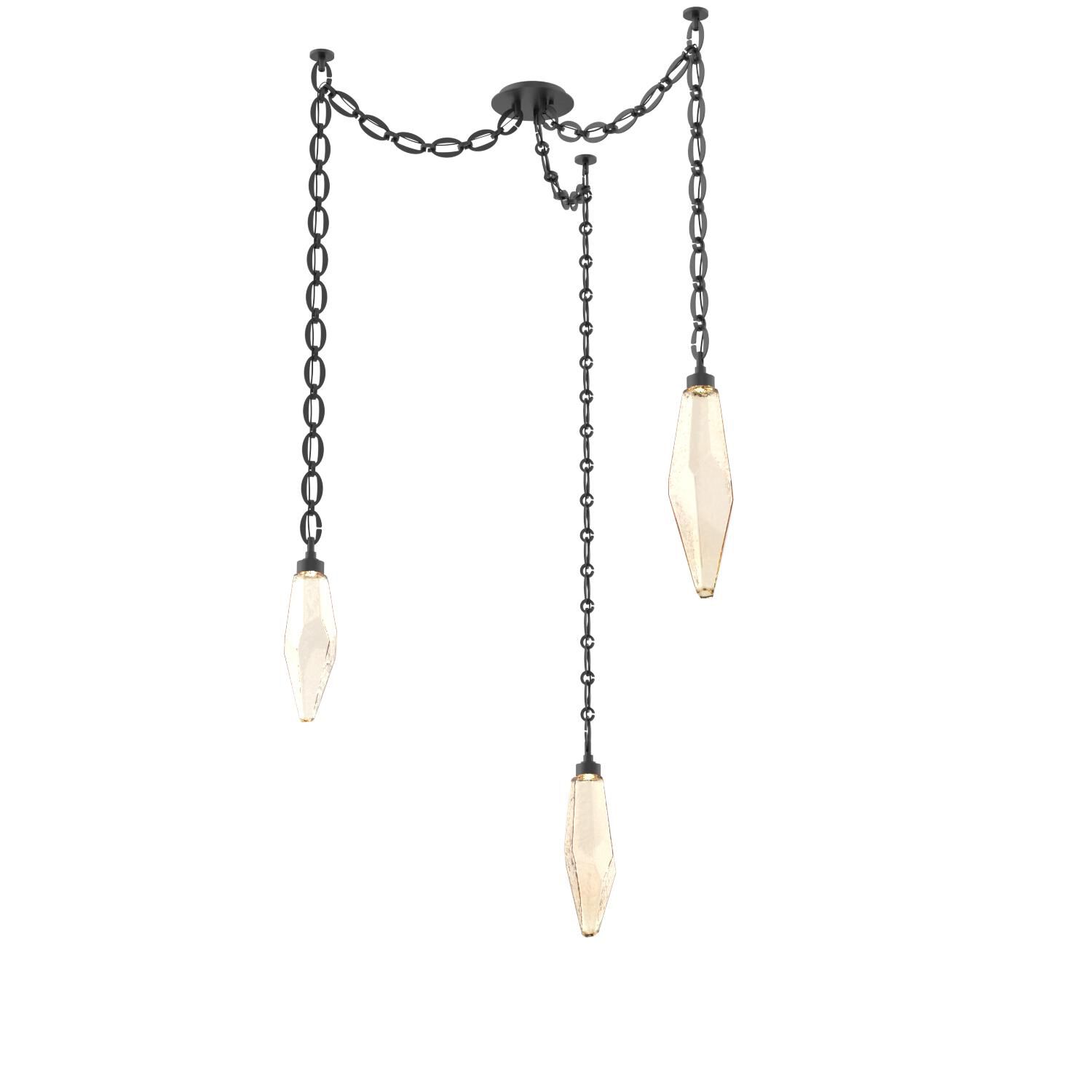 Levi Wilson Rock Crystal 14 Inch Multi Pendant Light by Hammerton Studio