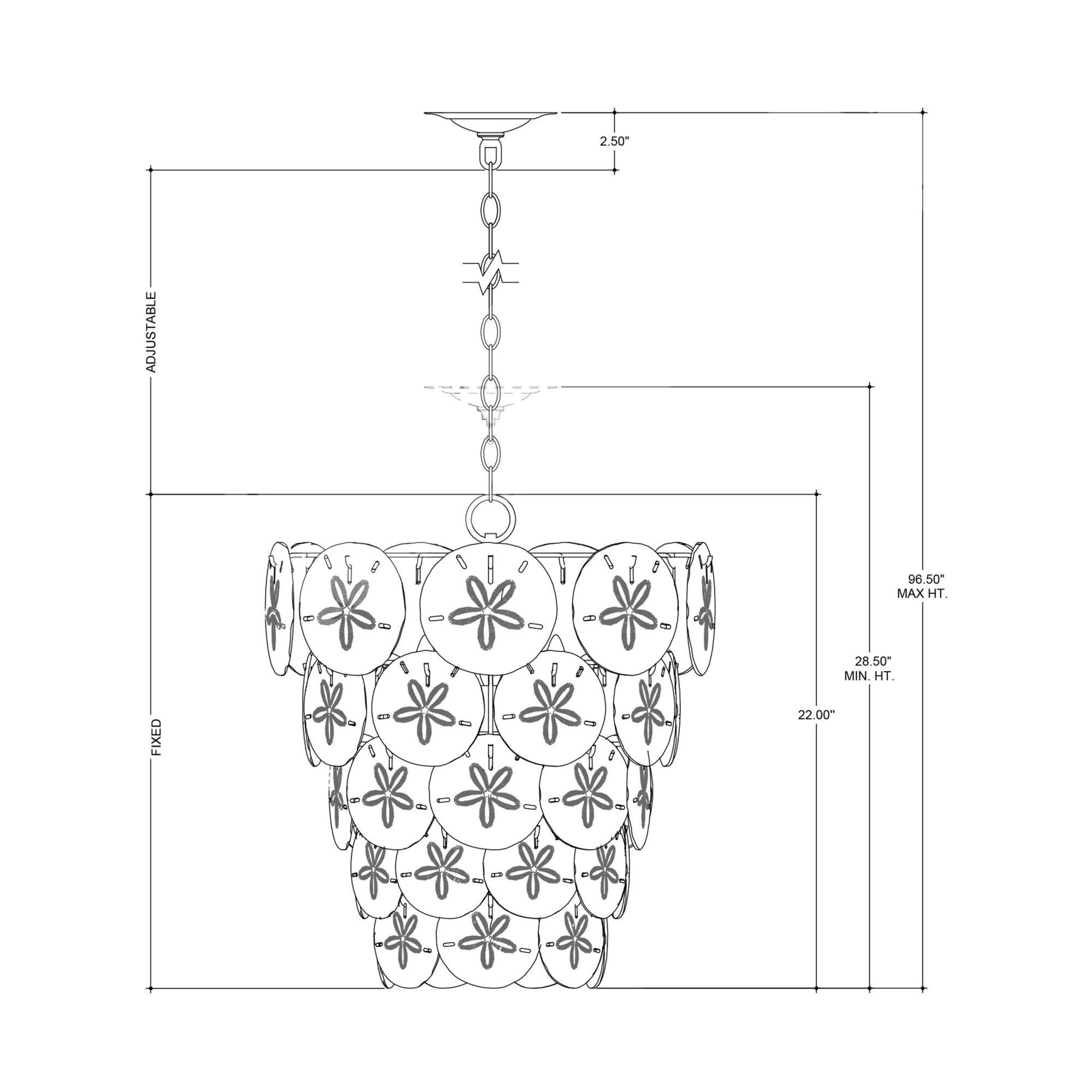 Marjorie Skouras Collection Tulum 20 Inch 5 Light Mini Chandelier by Currey and Company