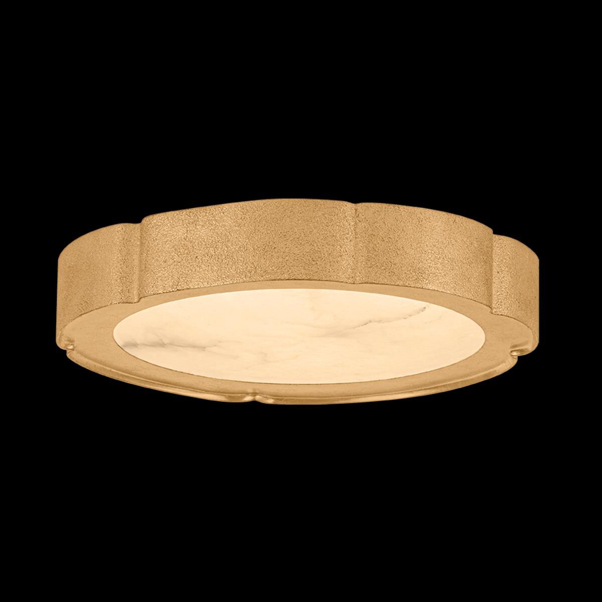 Shown in Vintage Gold Leaf finish and Alabaster shade