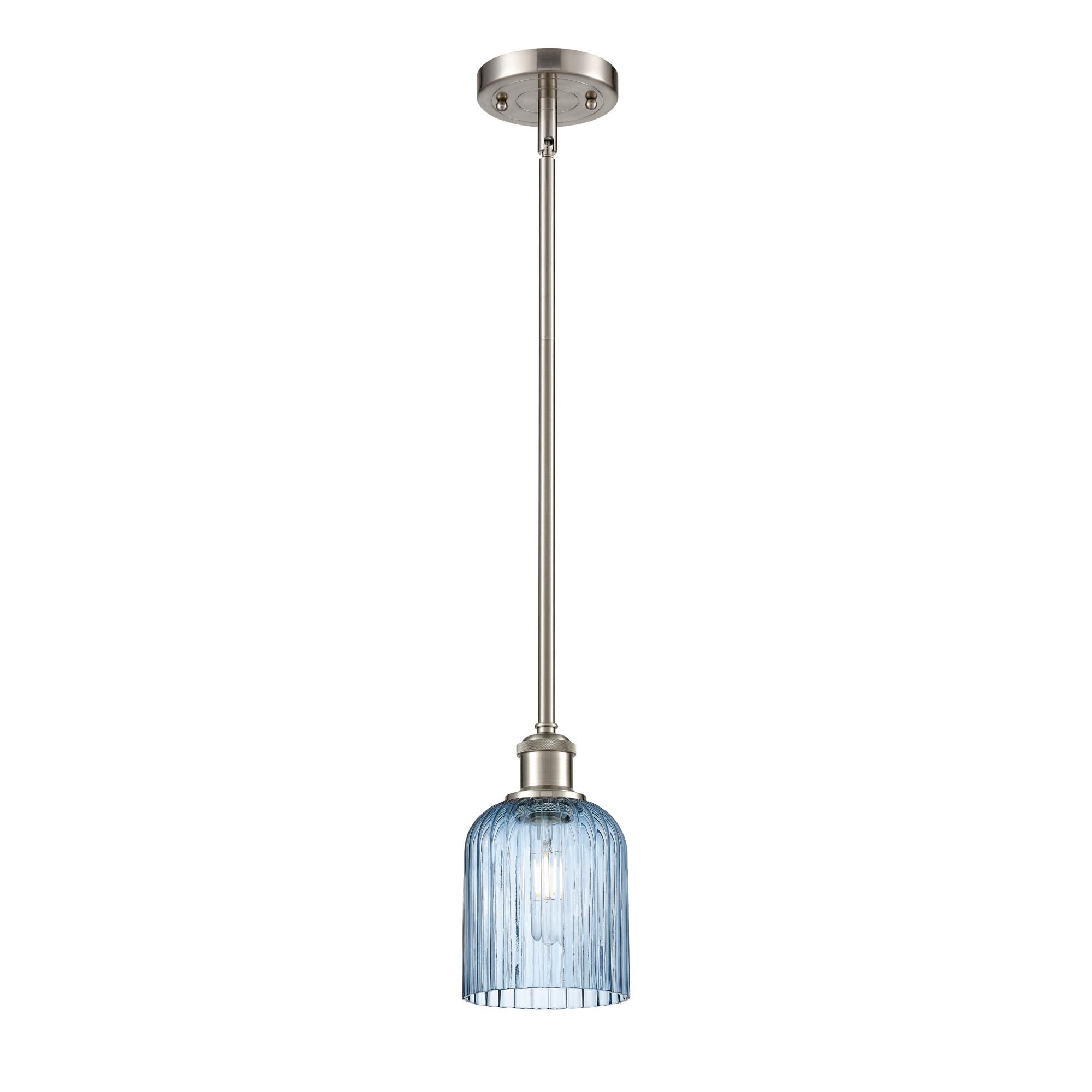 Shown in Satin Nickel finish and Princess Blue shade