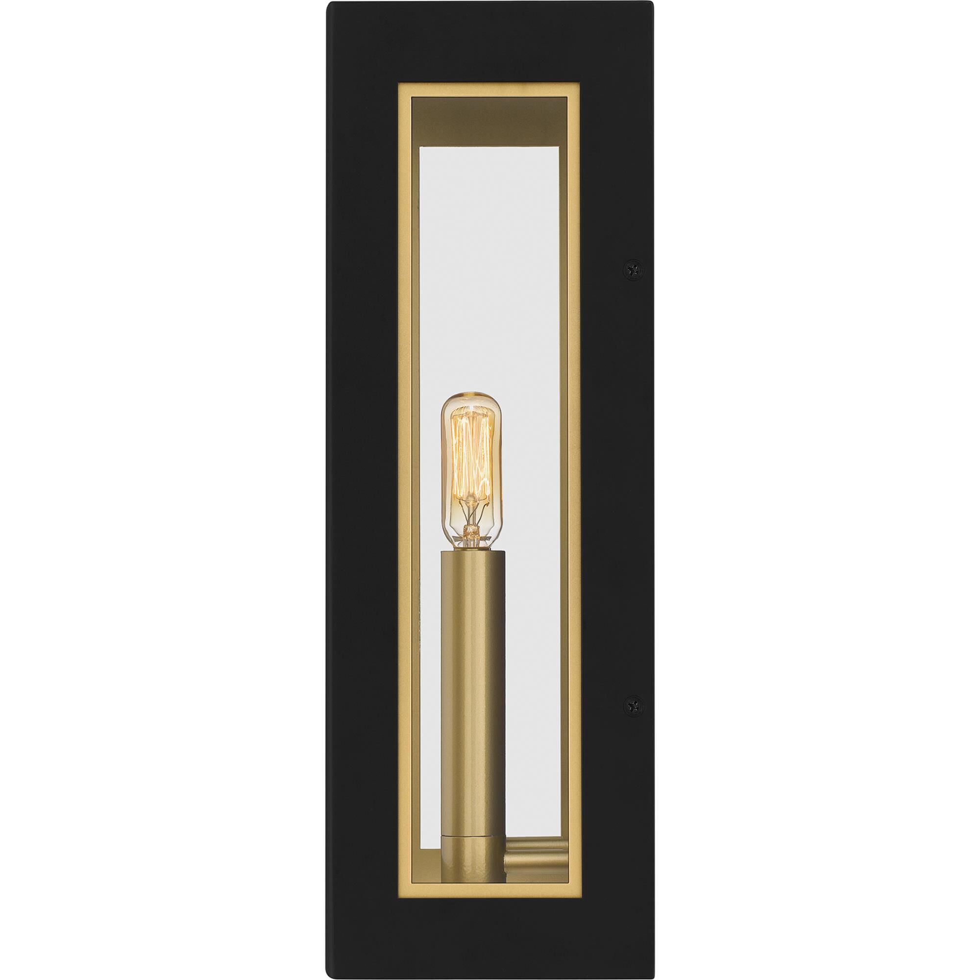 Shown in Matte Black finish and Clear Glass Panel Front, Clear Glass Panel Side shade