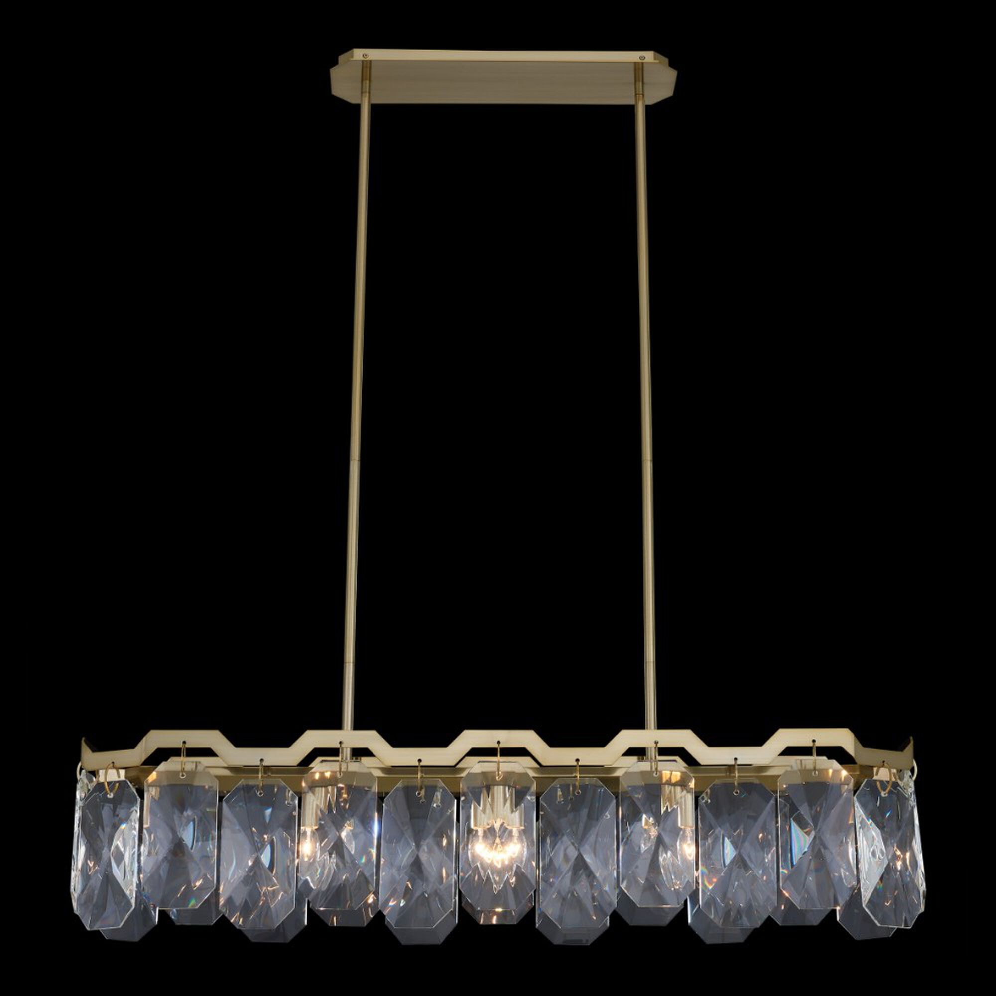 Shown in Brushed Brass finish and Clear Firenze crystal