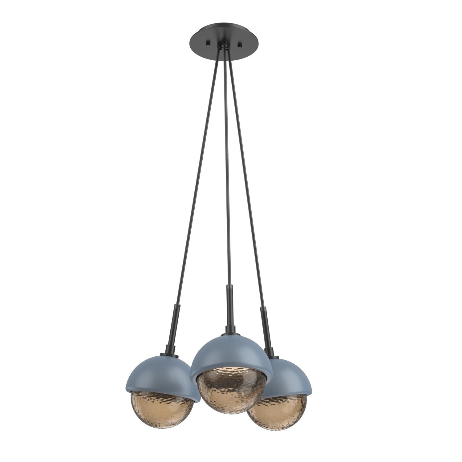 Shown in Matte Black finish and Bronze glass and Poppy Blue accent