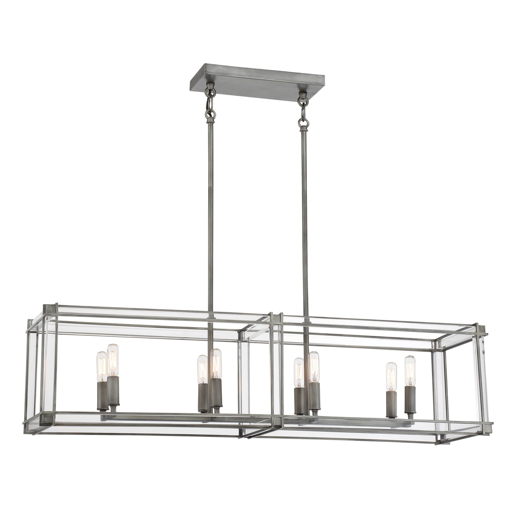 Langen Square 40 Inch 8 Light Linear Suspension Light by Minka Lavery