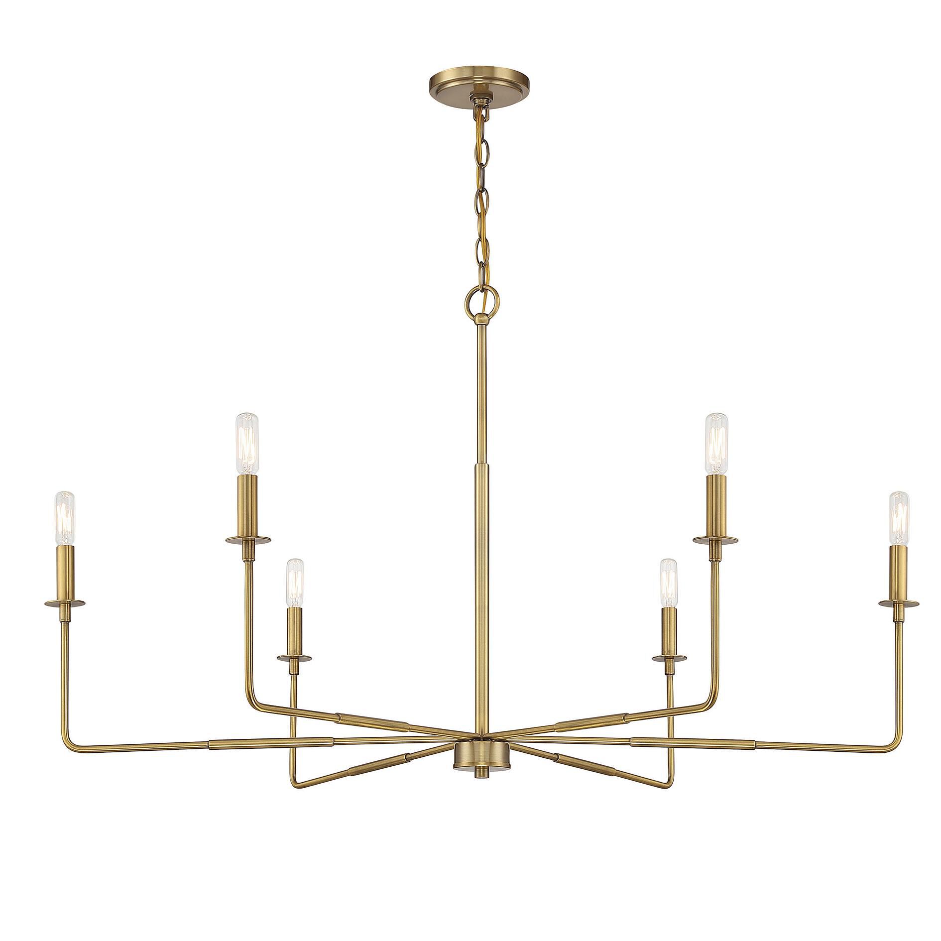 Salerno 42 Inch 6 Light Chandelier Capitol Lighting
