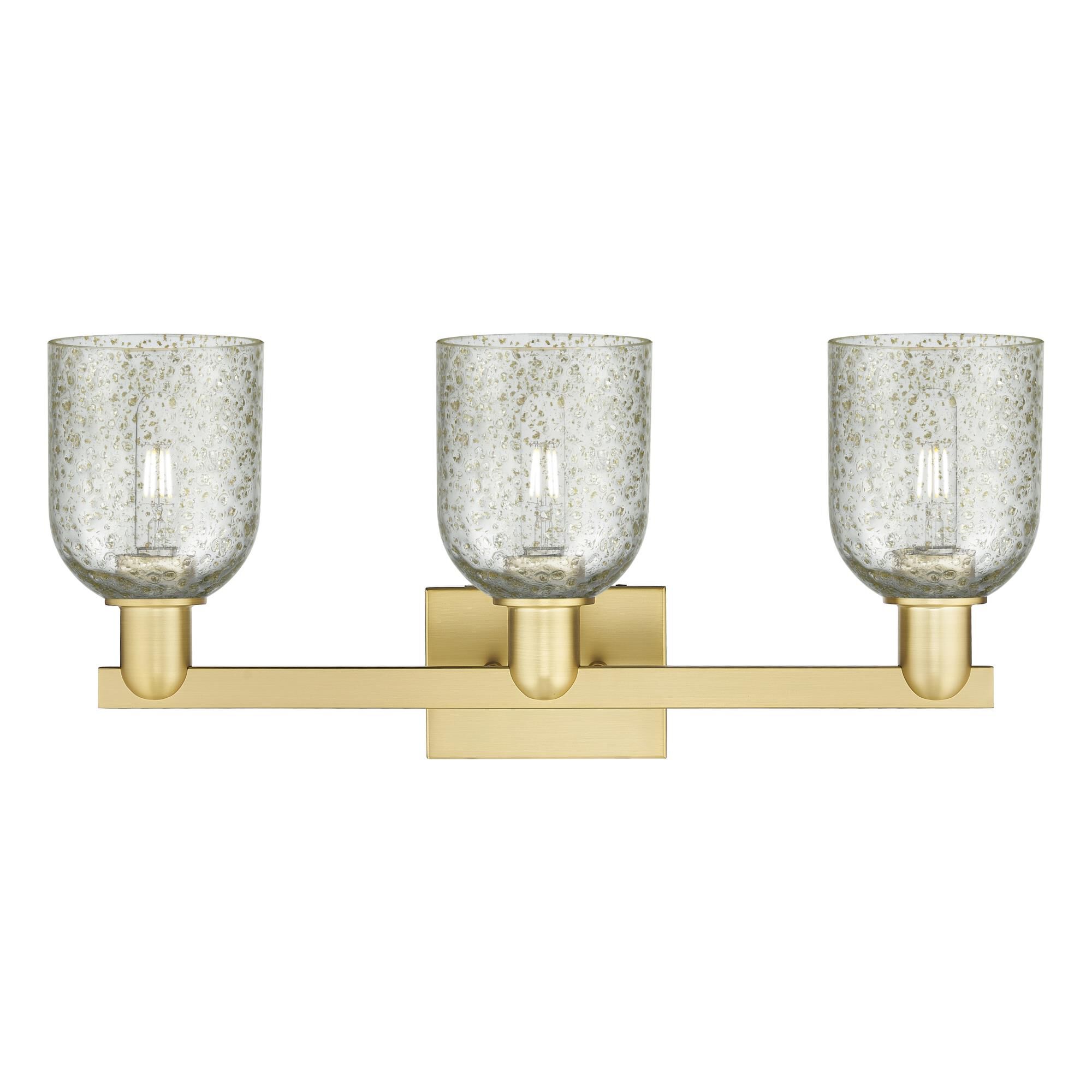 Shown in Satin Gold finish and Mica glass