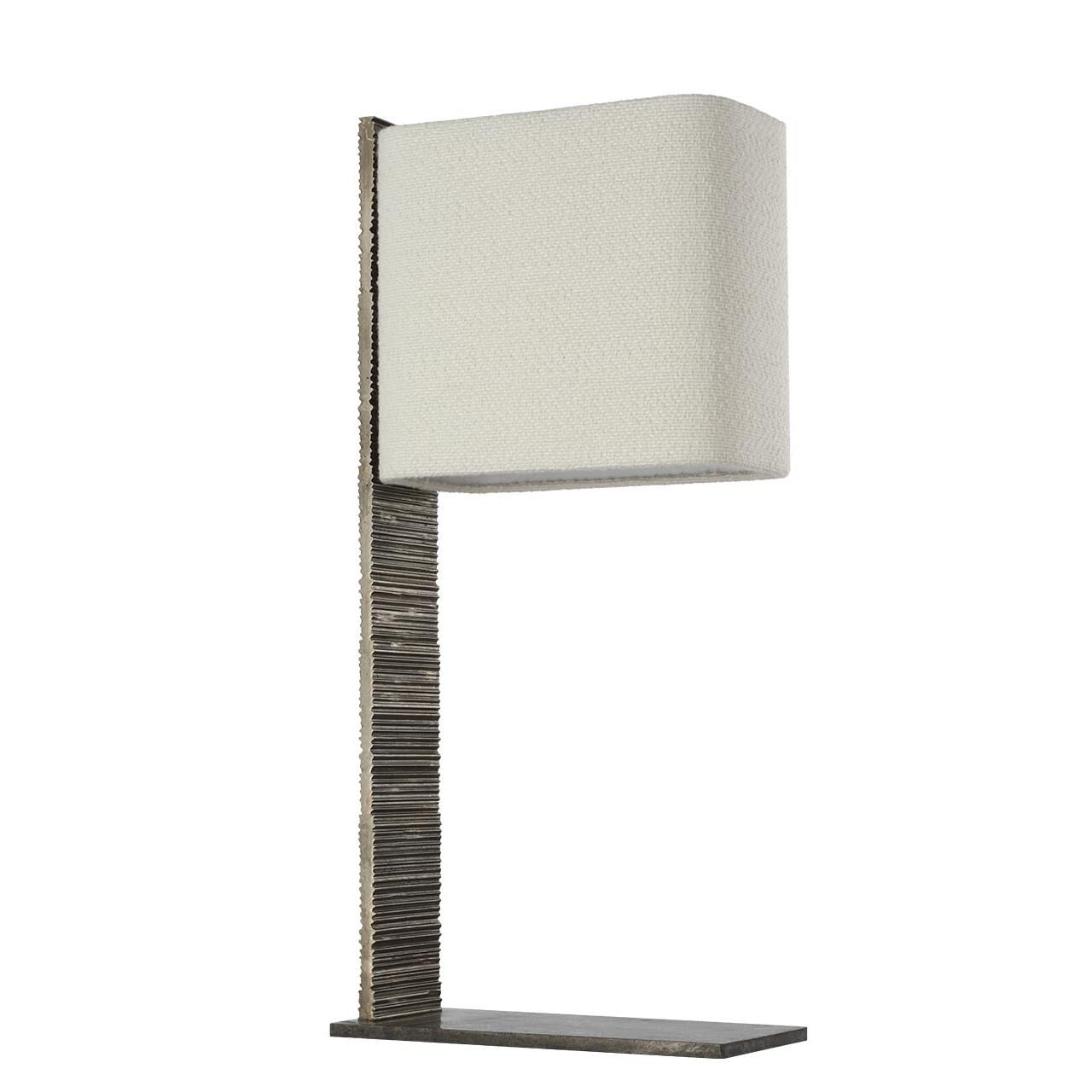 Shown in Ridged Graphite finish and Boucle Rectangle shade