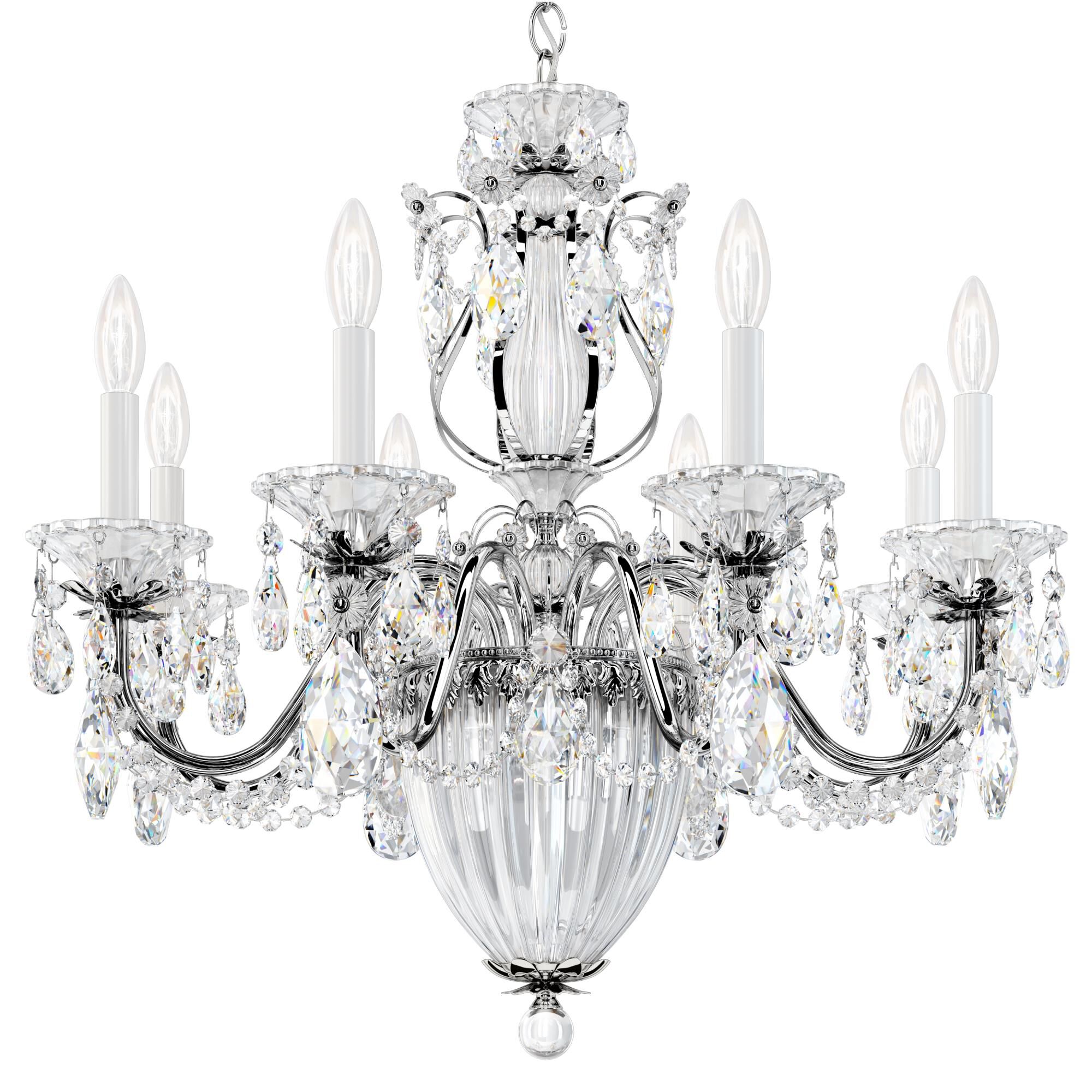 Shown in Polished Silver finish and Clear From Swarovski crystal