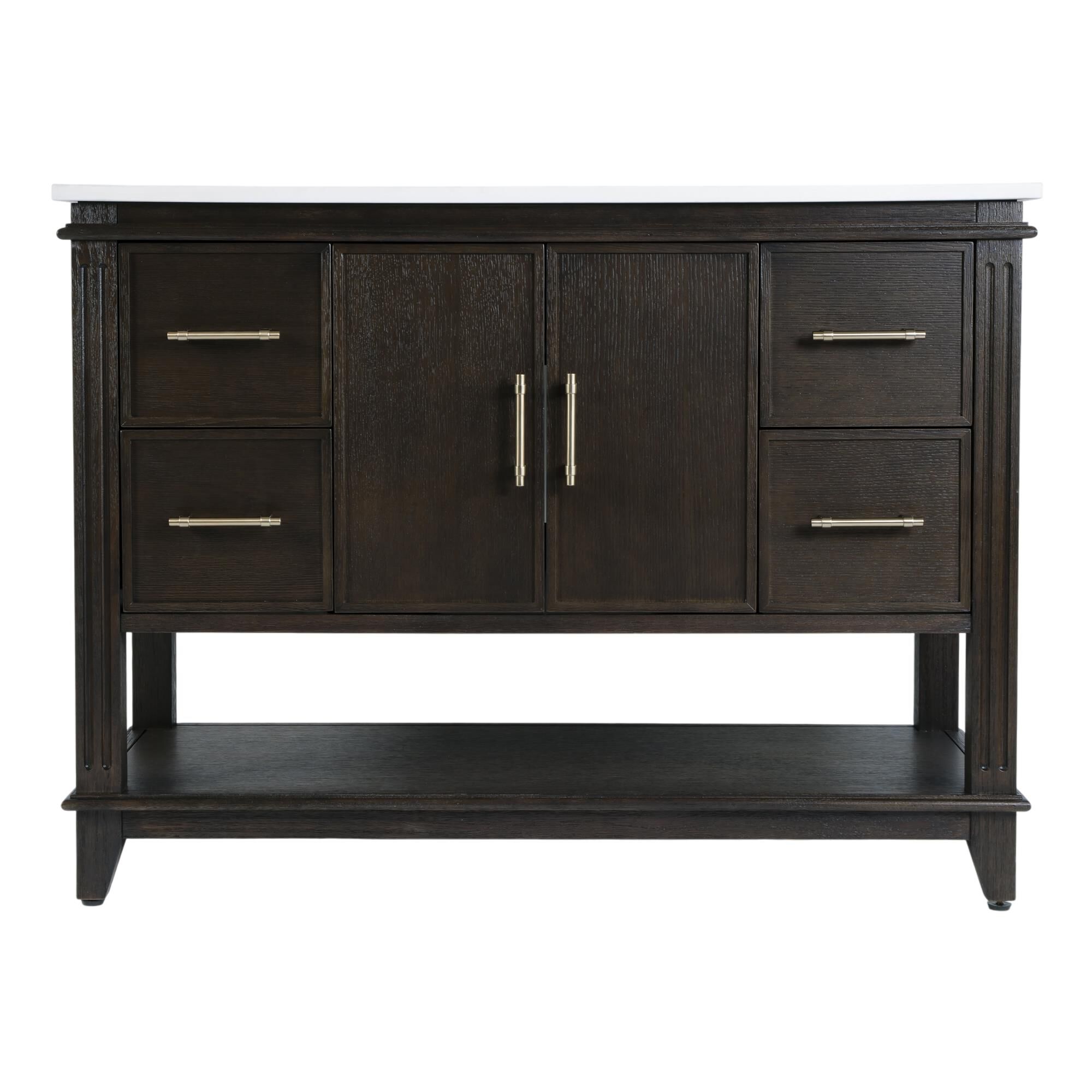 Shown in Dark Roast Coffee Wire Brushed finish