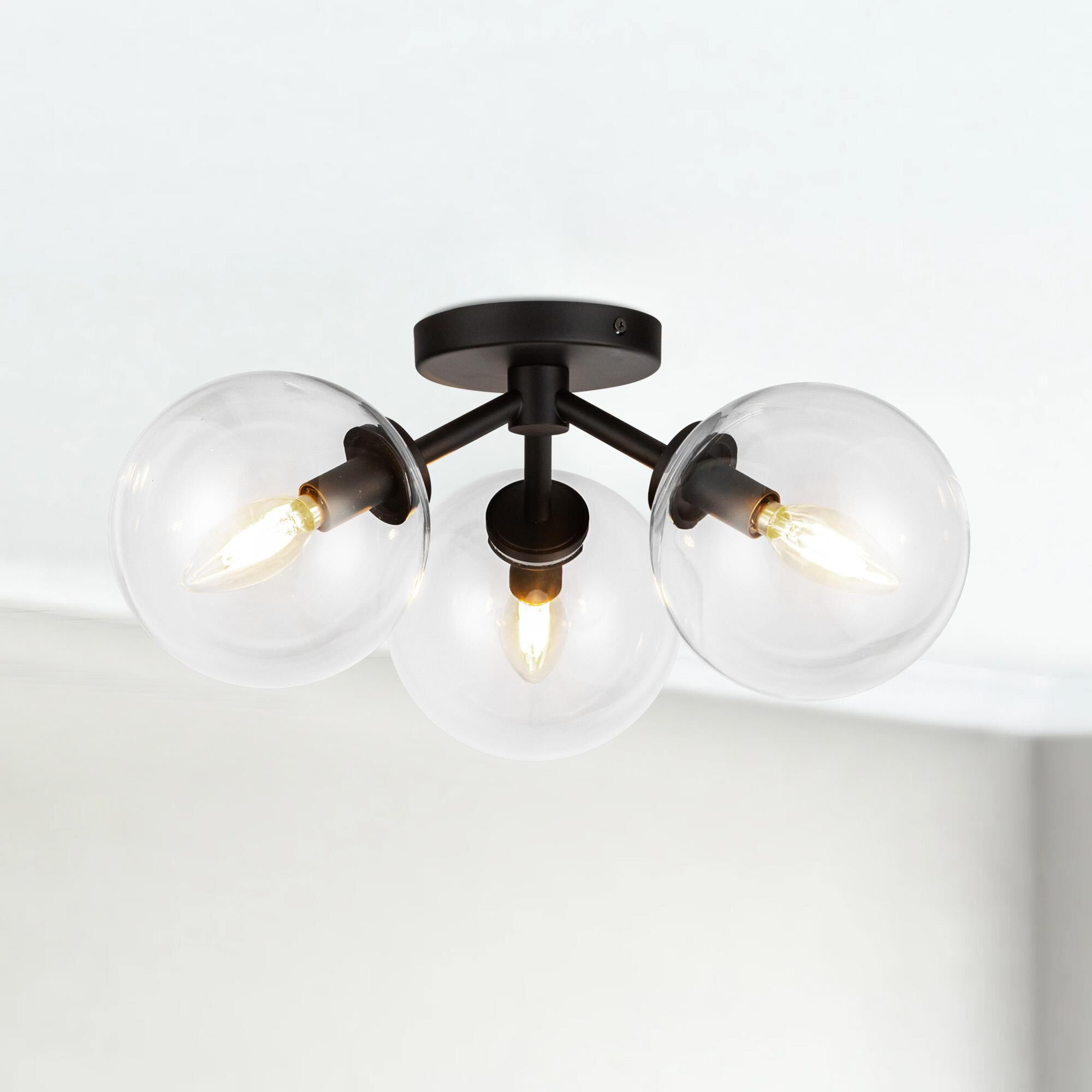 Cassia 18 Inch Semi Flush Mount by Alora Mood
