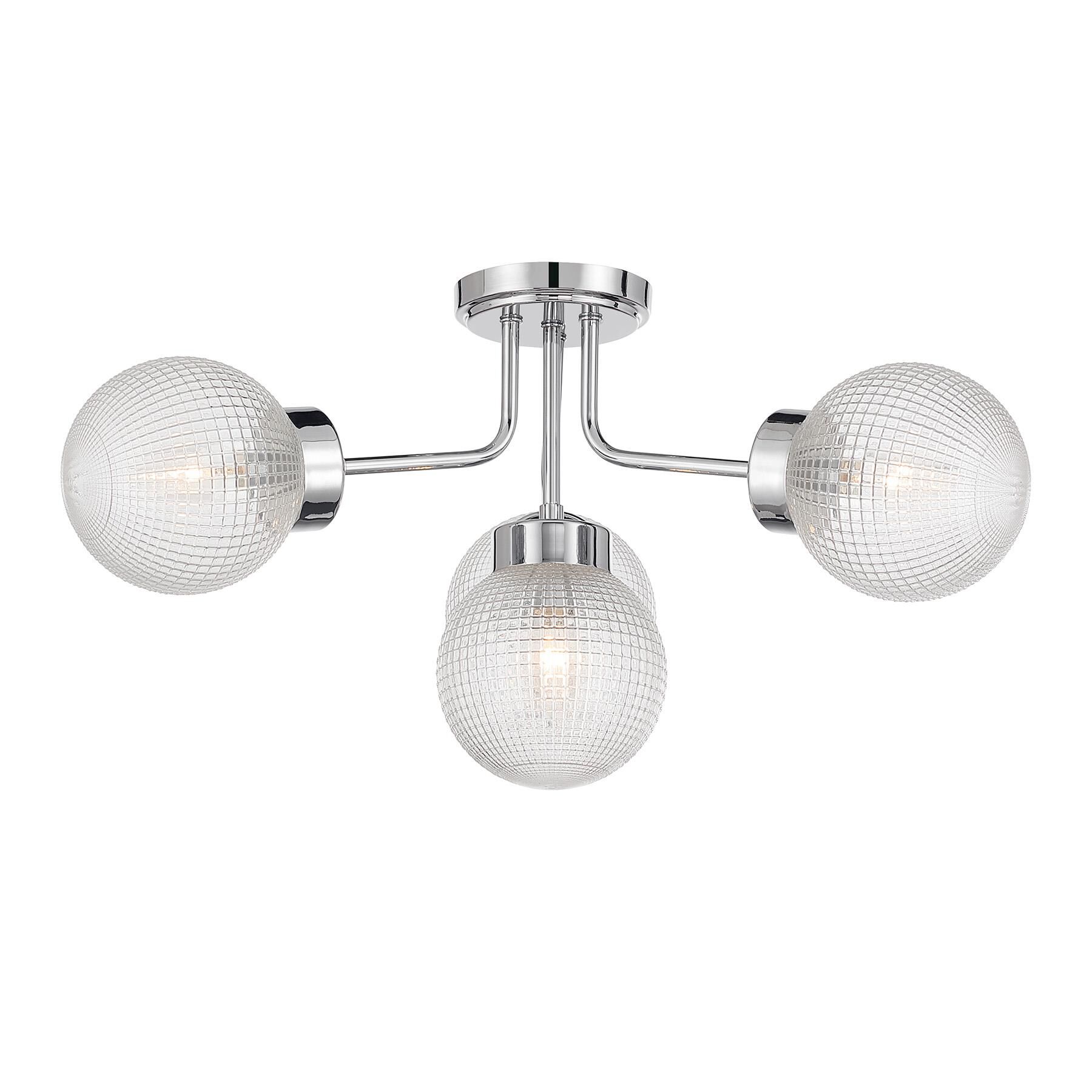 Shown in Chrome finish and Clear Textured Matrix glass