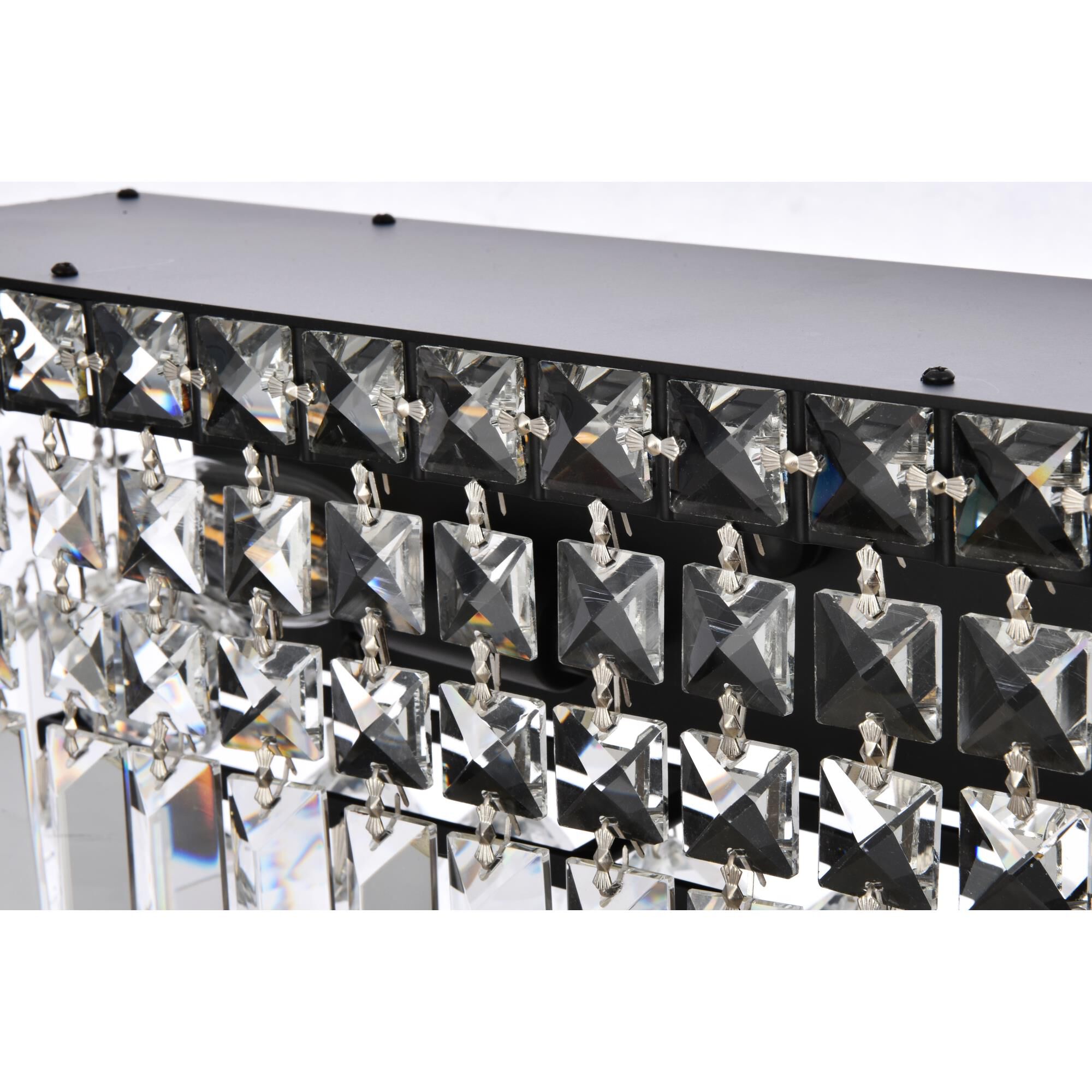 Shown in Black finish and Clear Royal Cut crystal