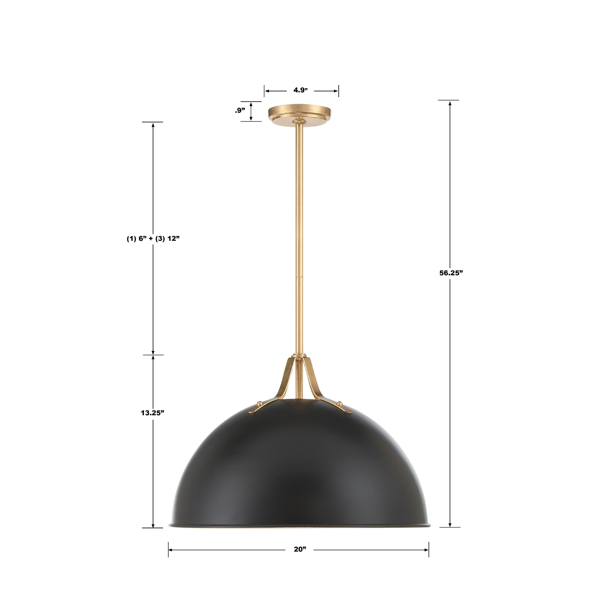 Shown in Matte Black + Antique Gold finish