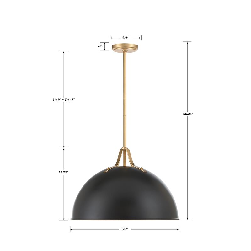 Crystorama Soto 20 Inch Large Pendant