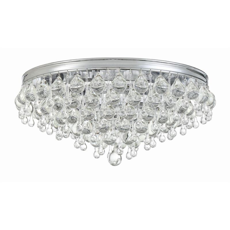Calypso 20 Inch 6 Light Flush Mount by Crystorama