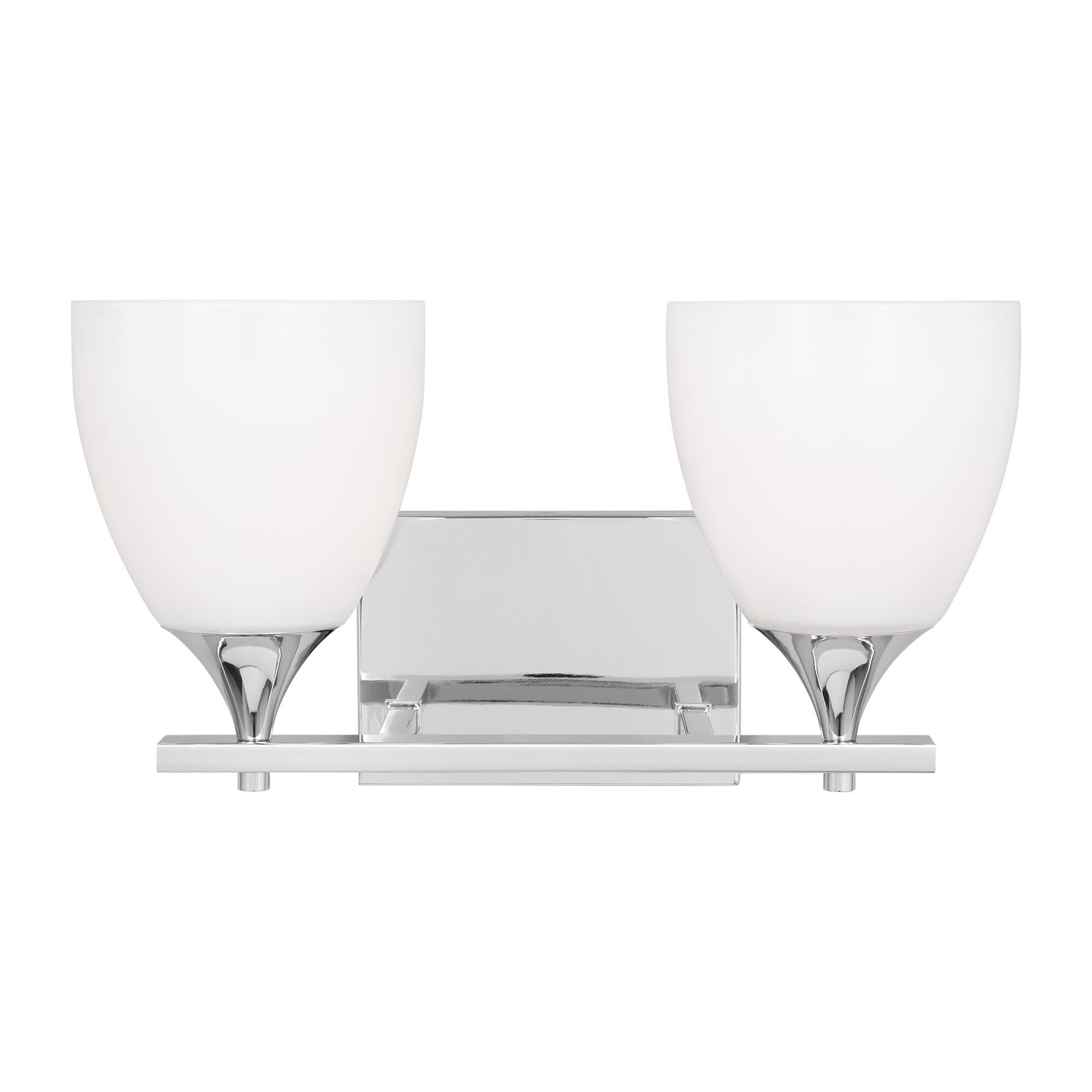 Shown in Chrome finish and Milk Glass s shade